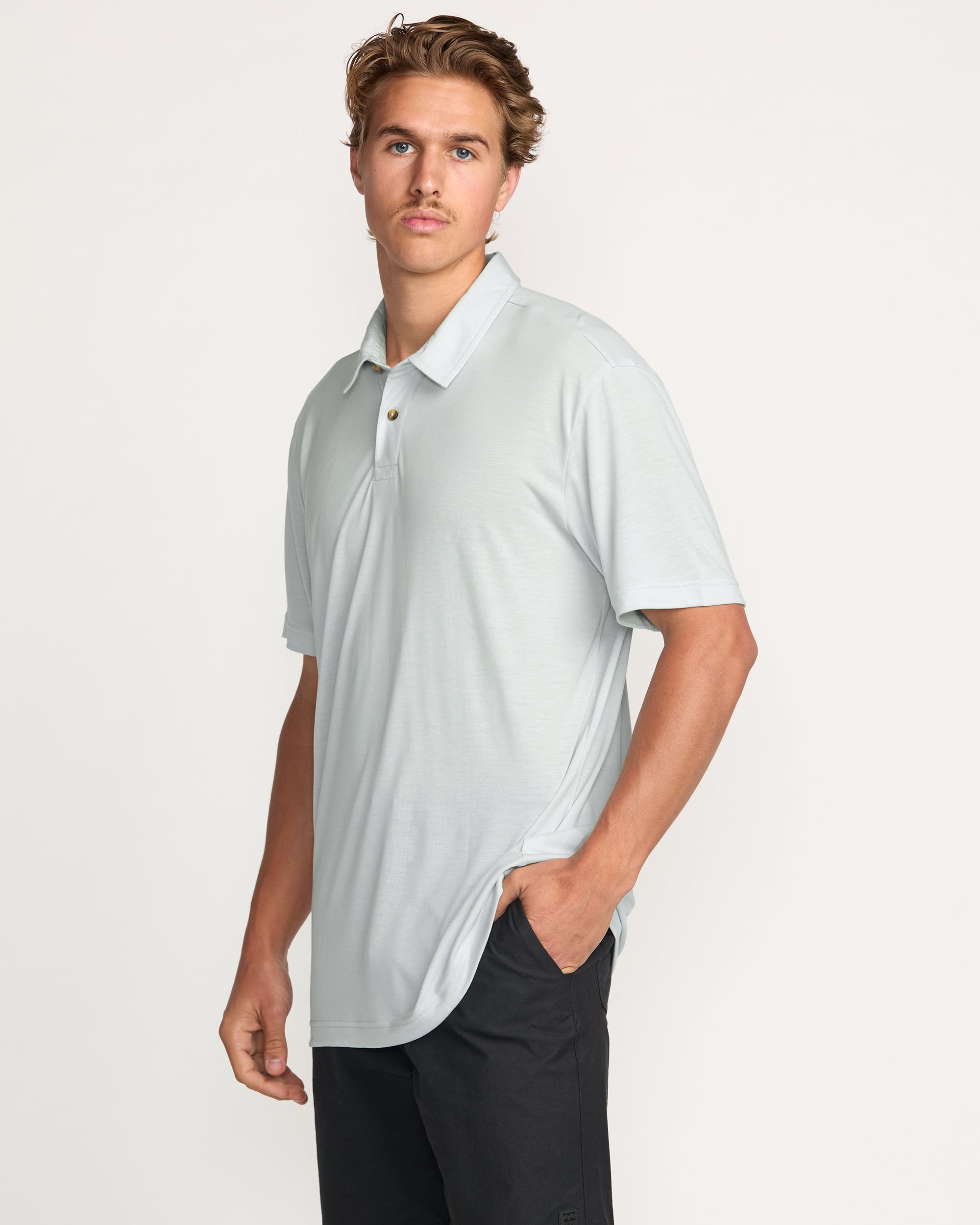 Eclipse Short Sleeve Polo Shirt - Ash Blue - Image 6