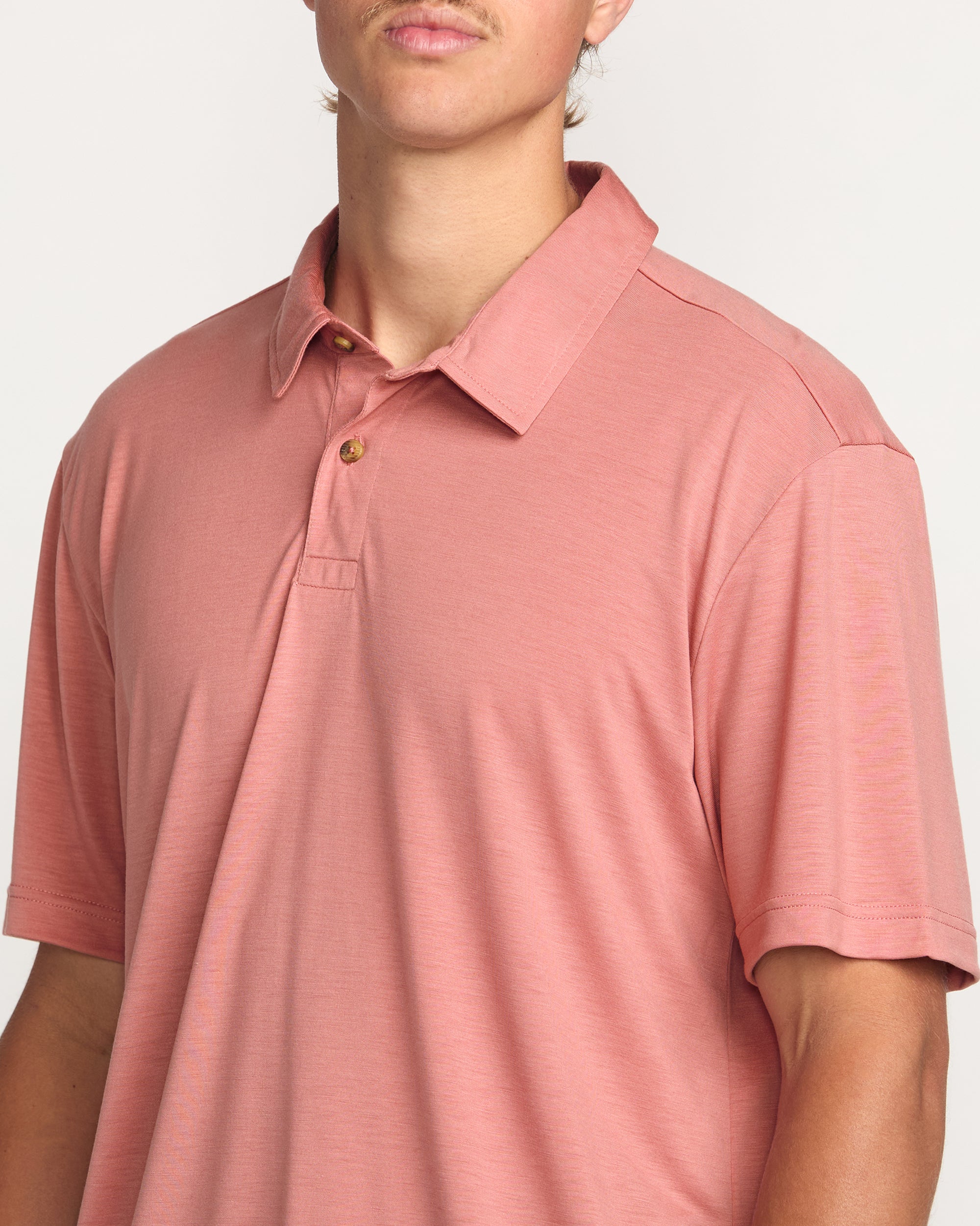 Eclipse Short Sleeve Polo Shirt - Dust Red - Image 2