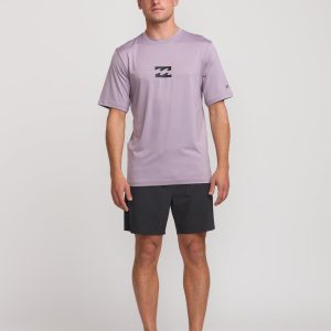 All Day Wave Short Sleeve Rashguard - Light Purple
