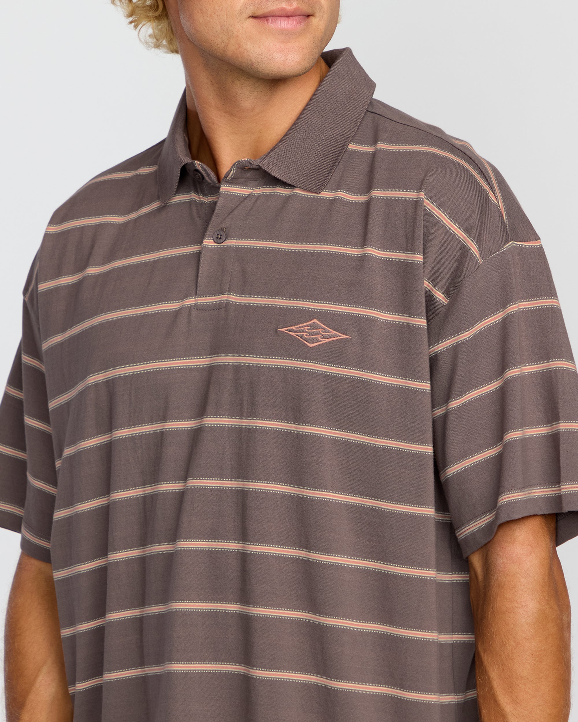 Shibuya Short Sleeve Polo Shirt - Grey Violet - Image 5