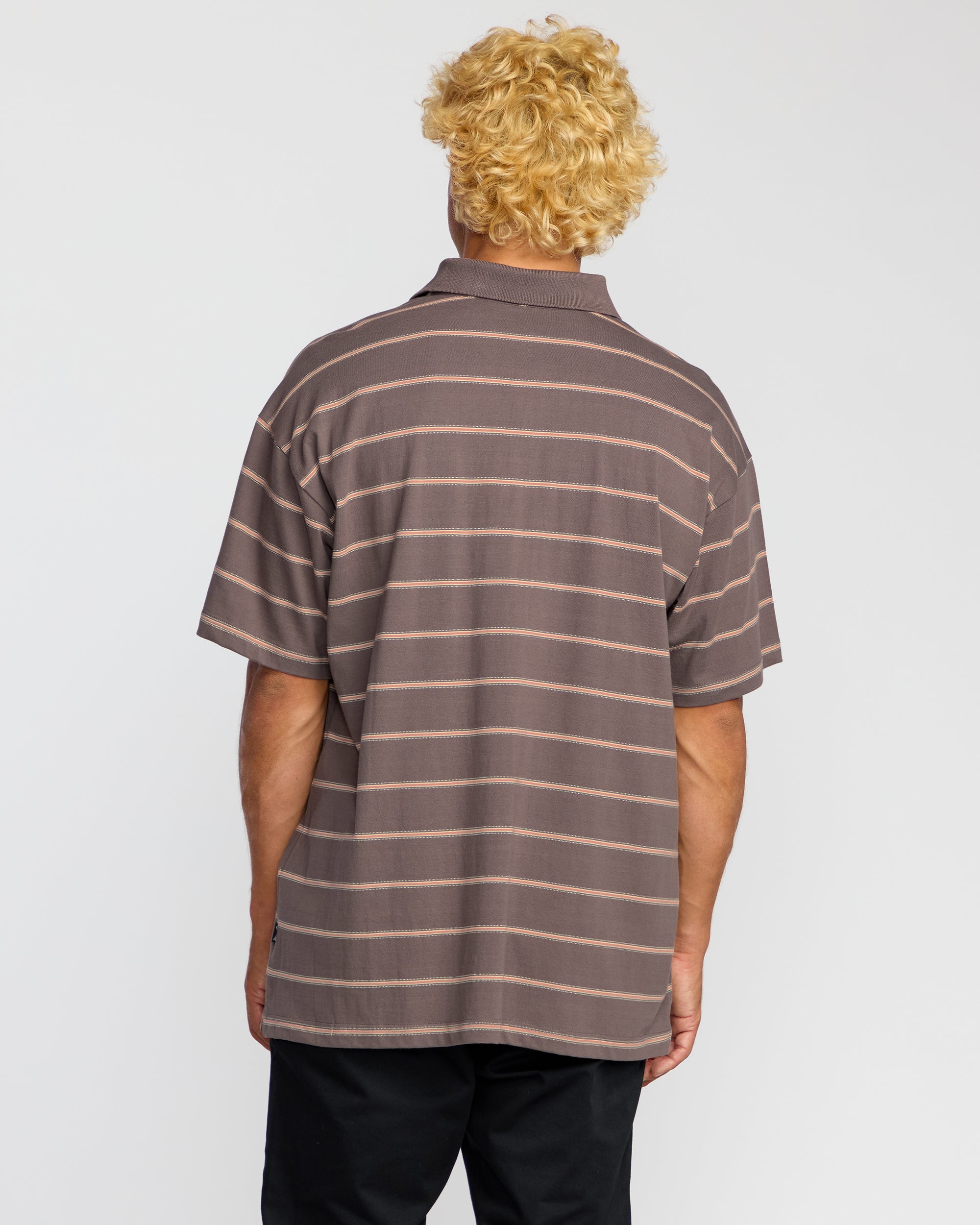 Shibuya Short Sleeve Polo Shirt - Grey Violet - Image 2