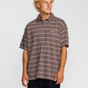 Shibuya Short Sleeve Polo Shirt - Grey Violet