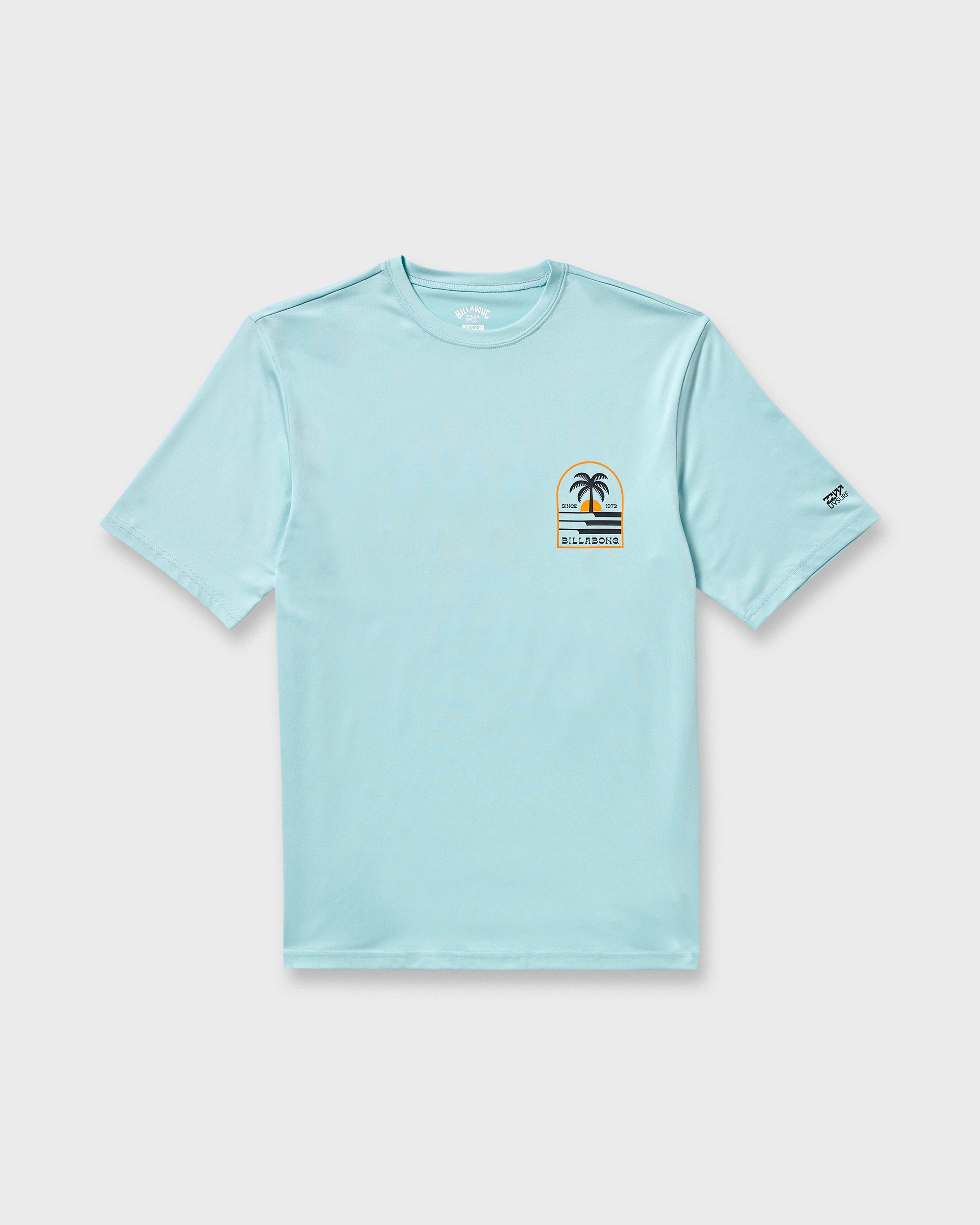 Portal Loose Fit Short Sleeve Surf Short Sleeve T-Shirt - Light Blue Heather - Image 6