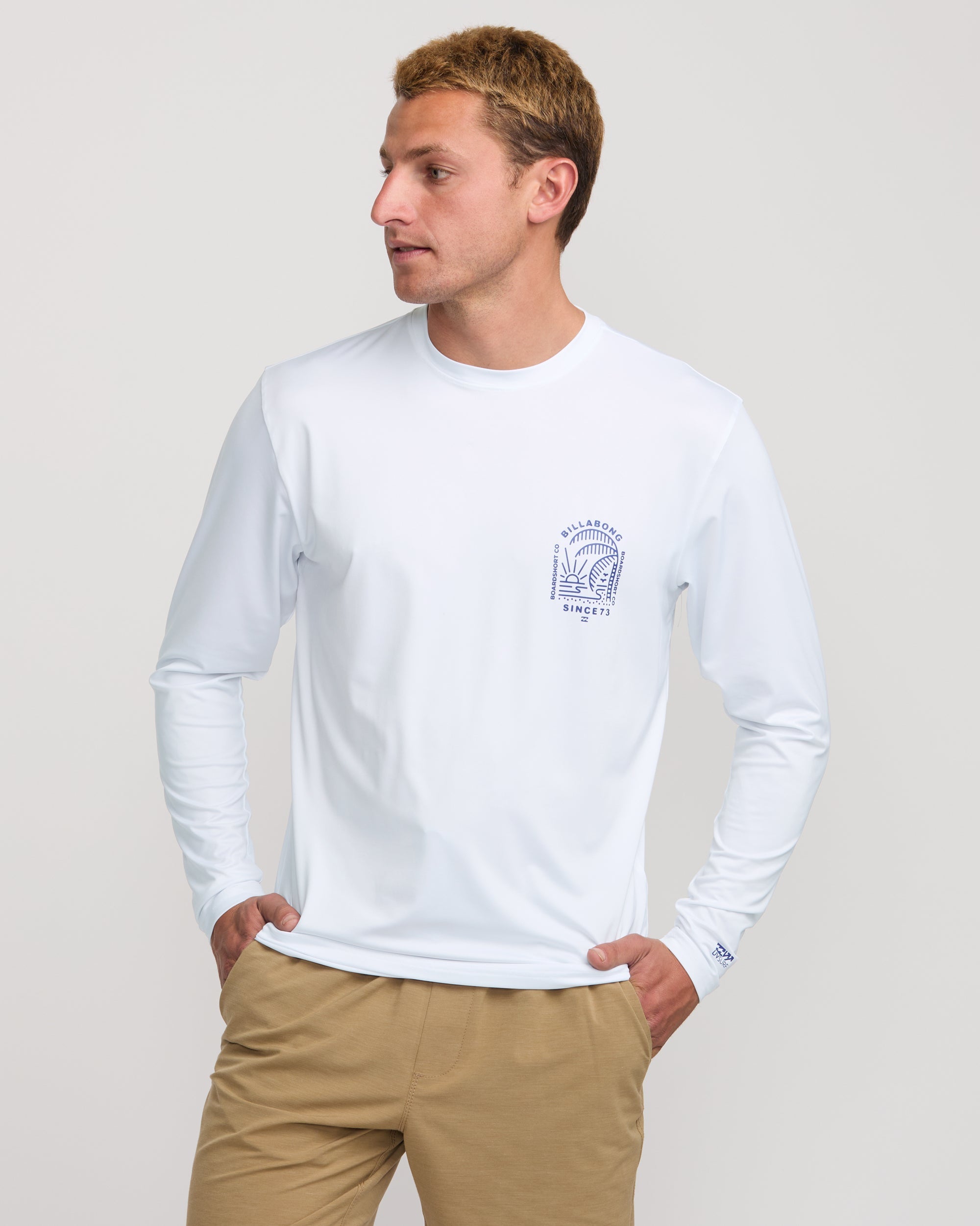 Last Night Loose Fit Long Sleeve Surf Tee - White - Image 2