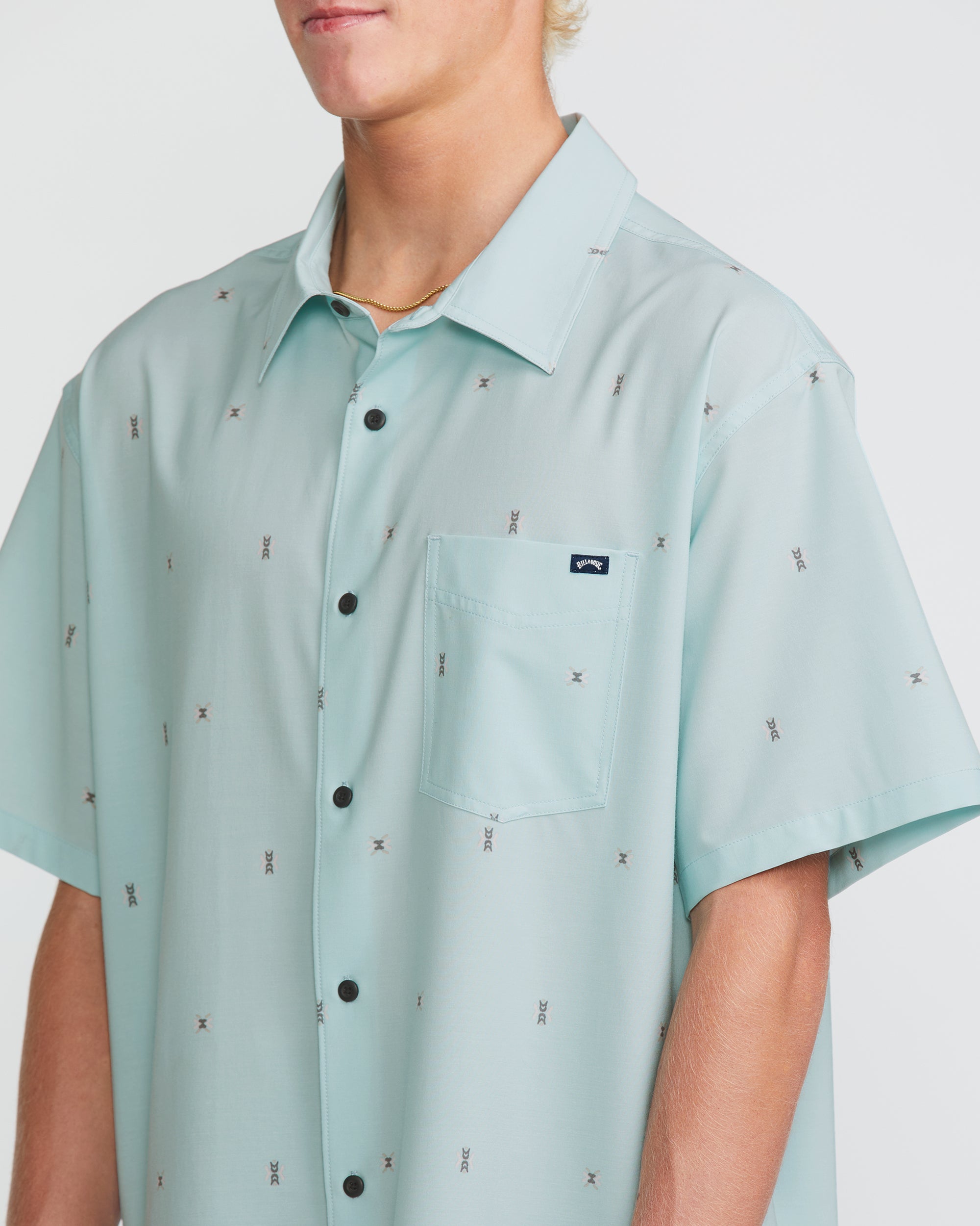 Surftrek Transit Short Sleeve Shirt - Dusty Blue - Image 4