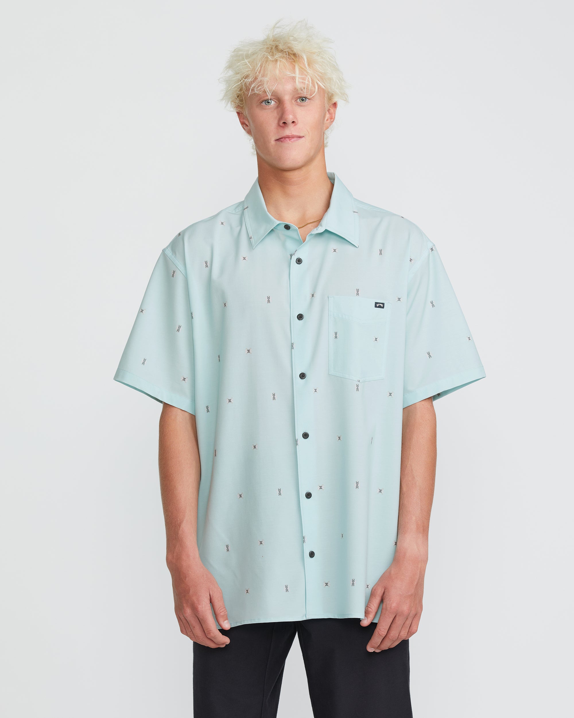 Surftrek Transit Short Sleeve Shirt - Dusty Blue - Image 6