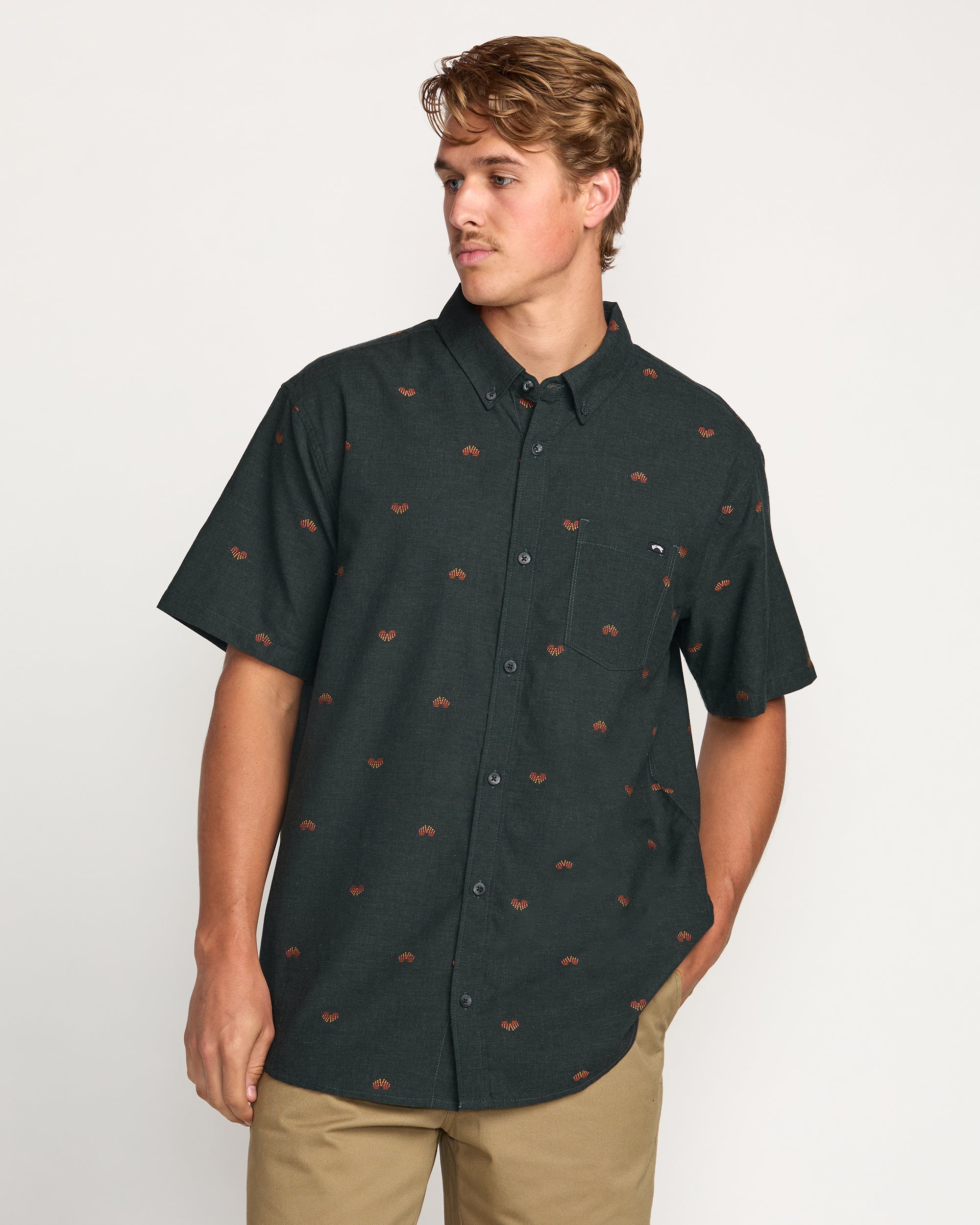 All Day Jacquard Short Sleeve Shirt - Stealth