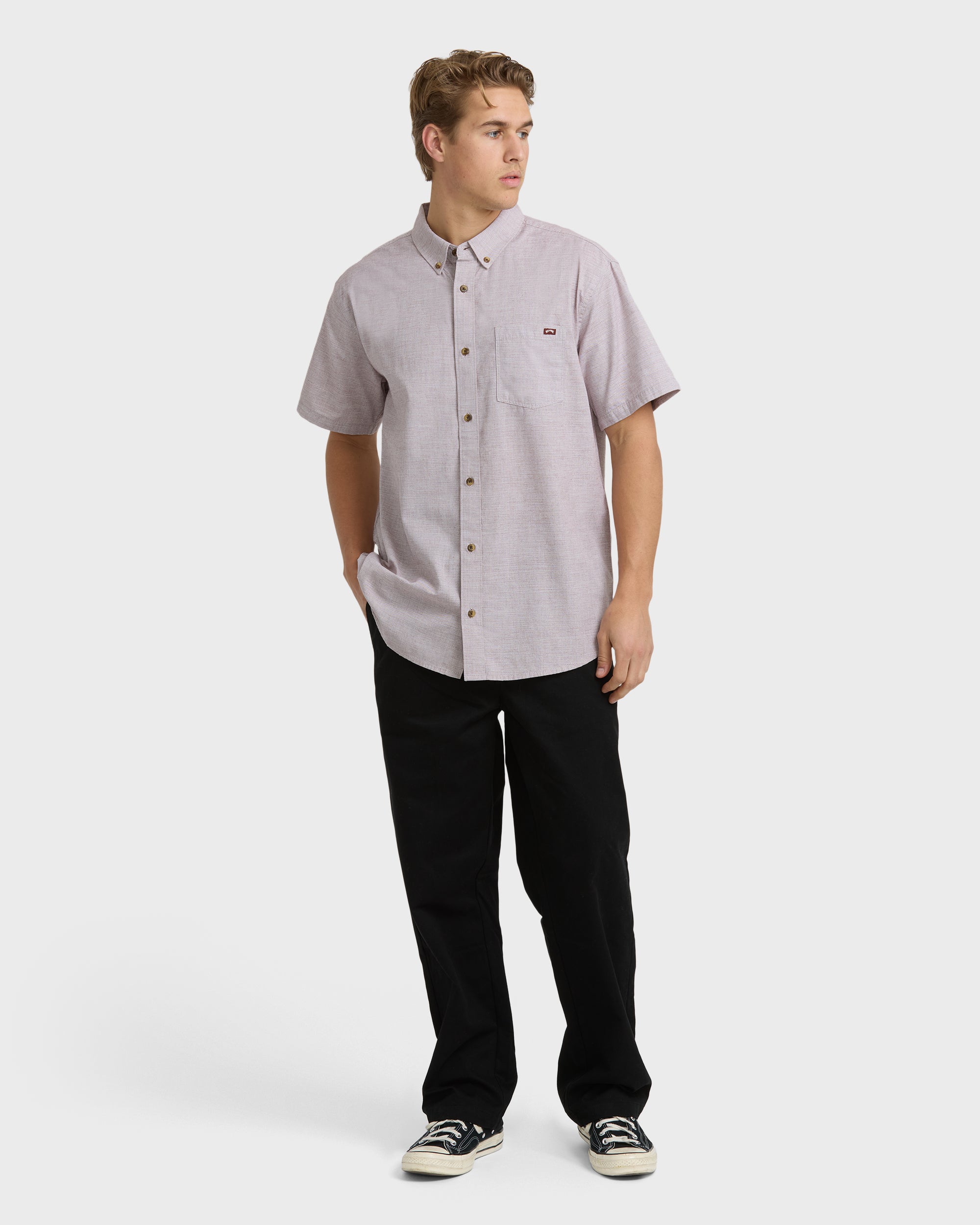 All Day Short Sleeve Shirt - Plum - Image 2