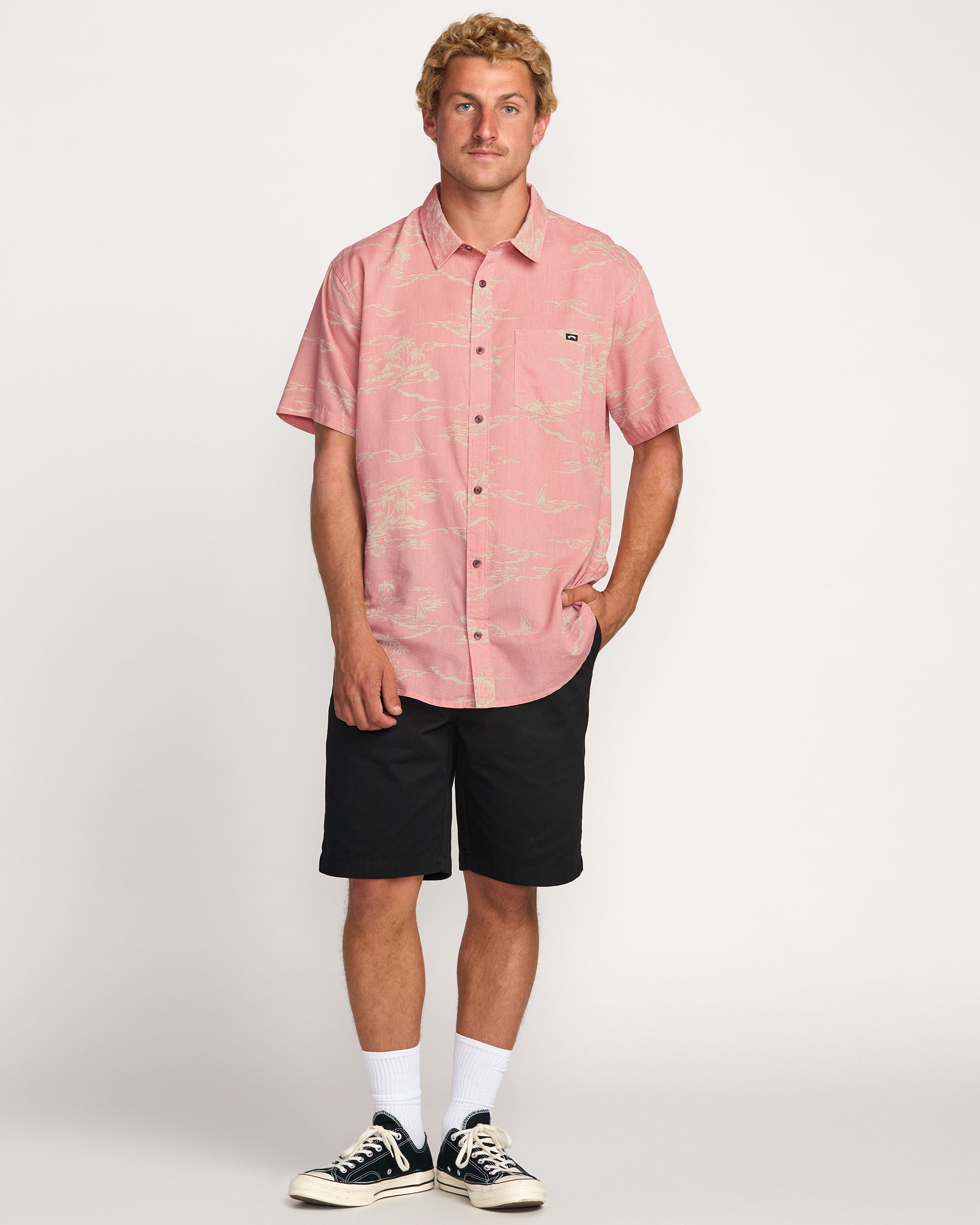 Sundays Short Sleeve Shirt - Dust Red - Image 5