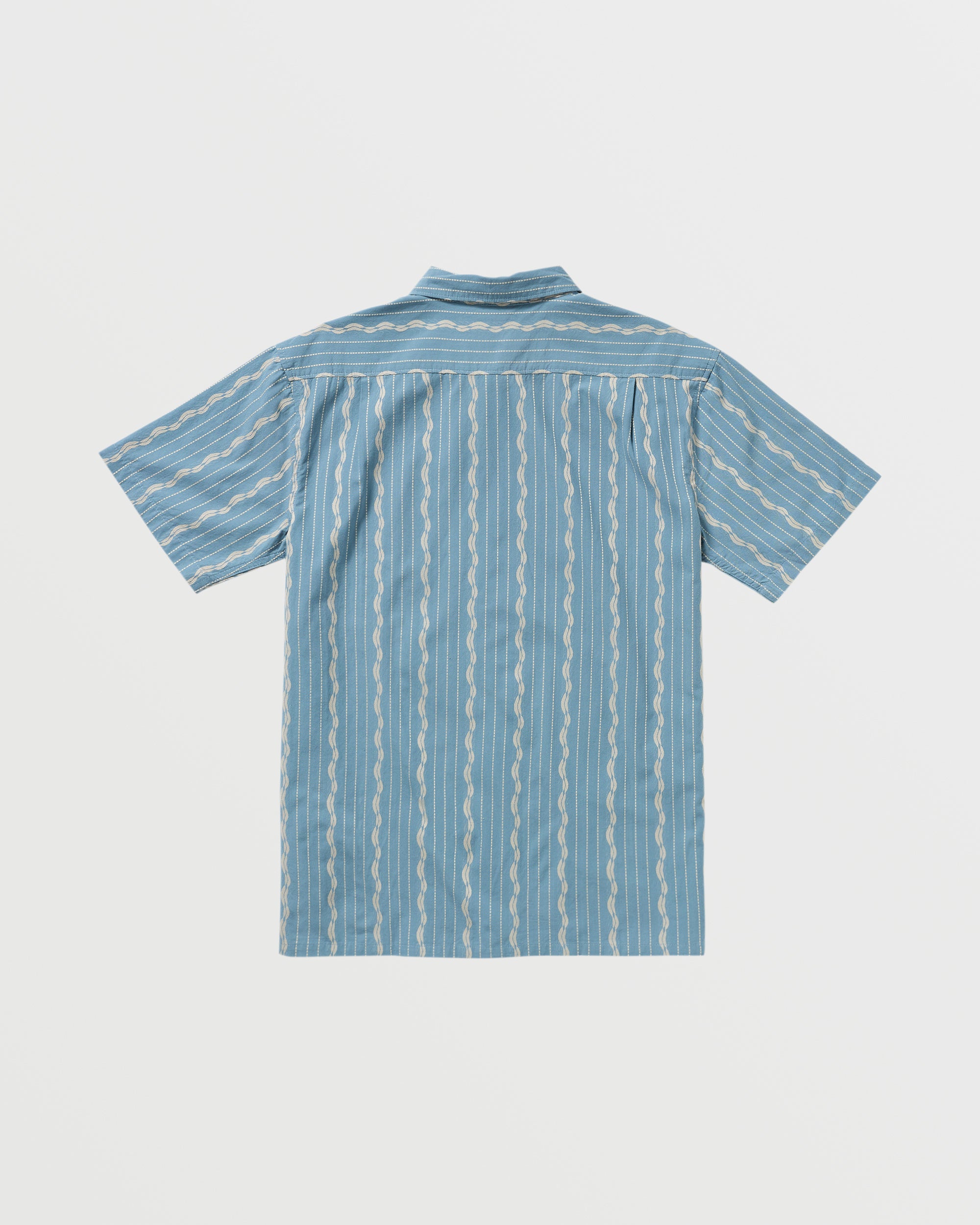 Sundays Jacquard Short Sleeve Shirt - Carolina Blue - Image 4