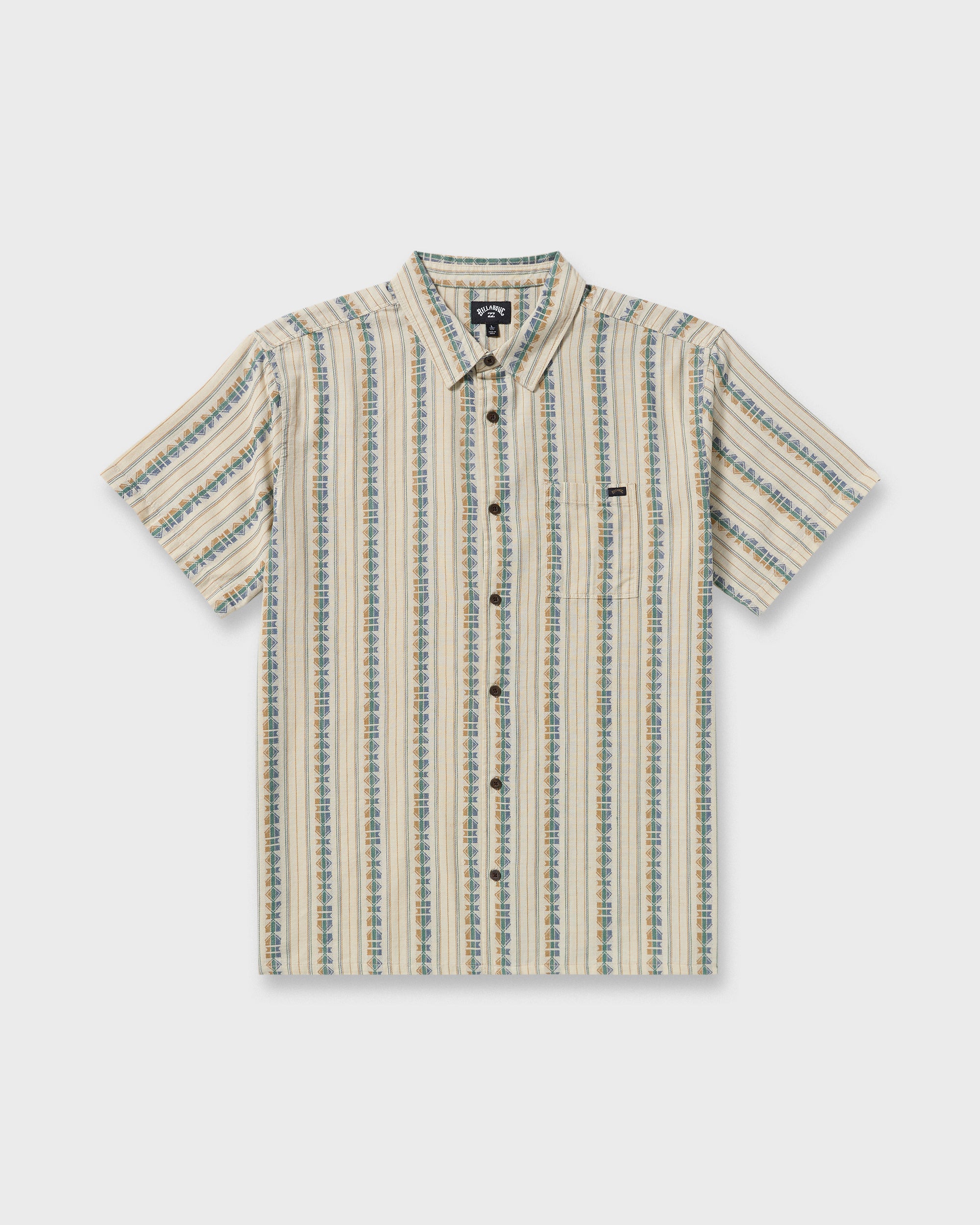 Sundays Jacquard Short Sleeve Shirt - Cream - Image 7