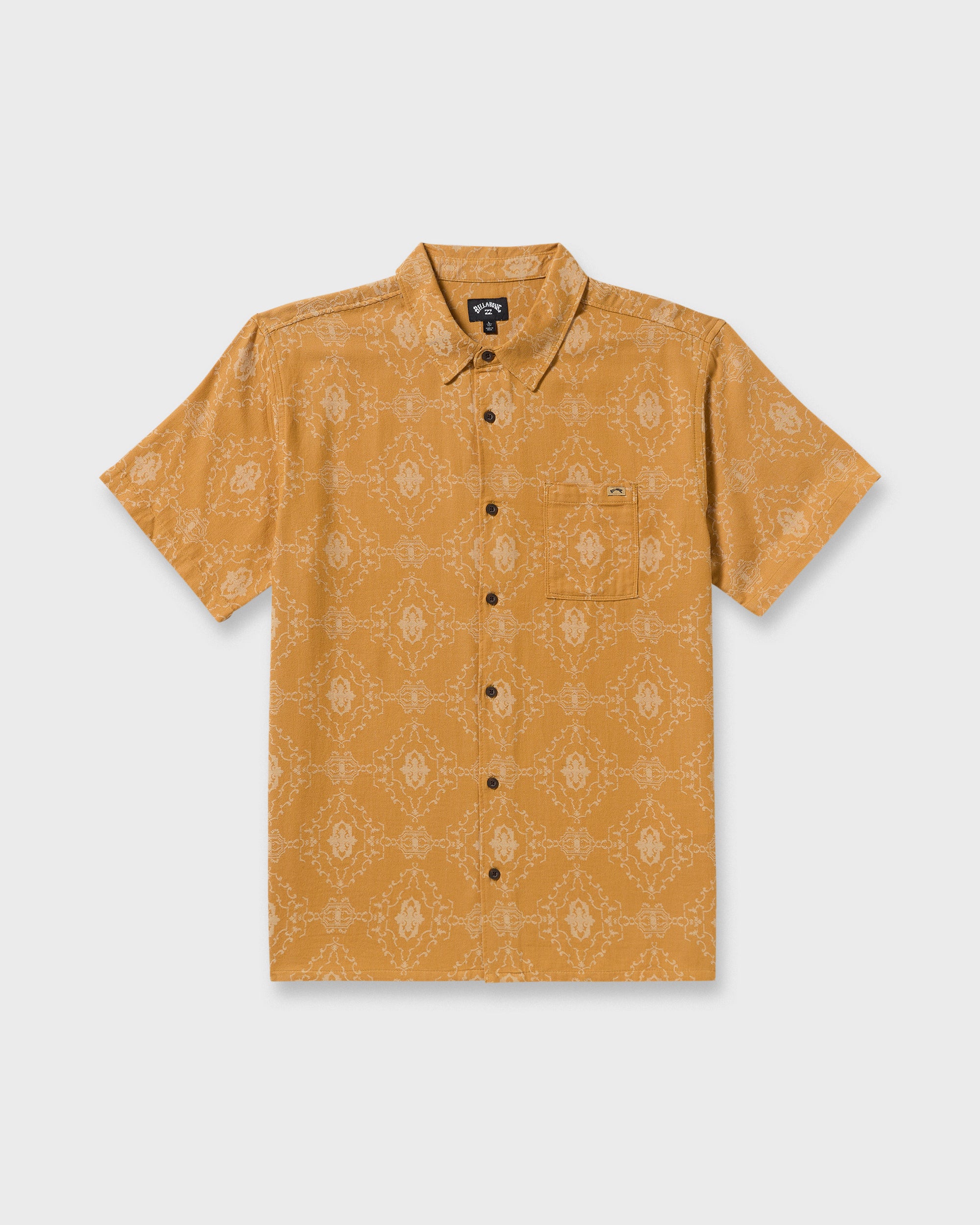 Sundays Jacquard Short Sleeve Shirt - Golden Haze - Image 7