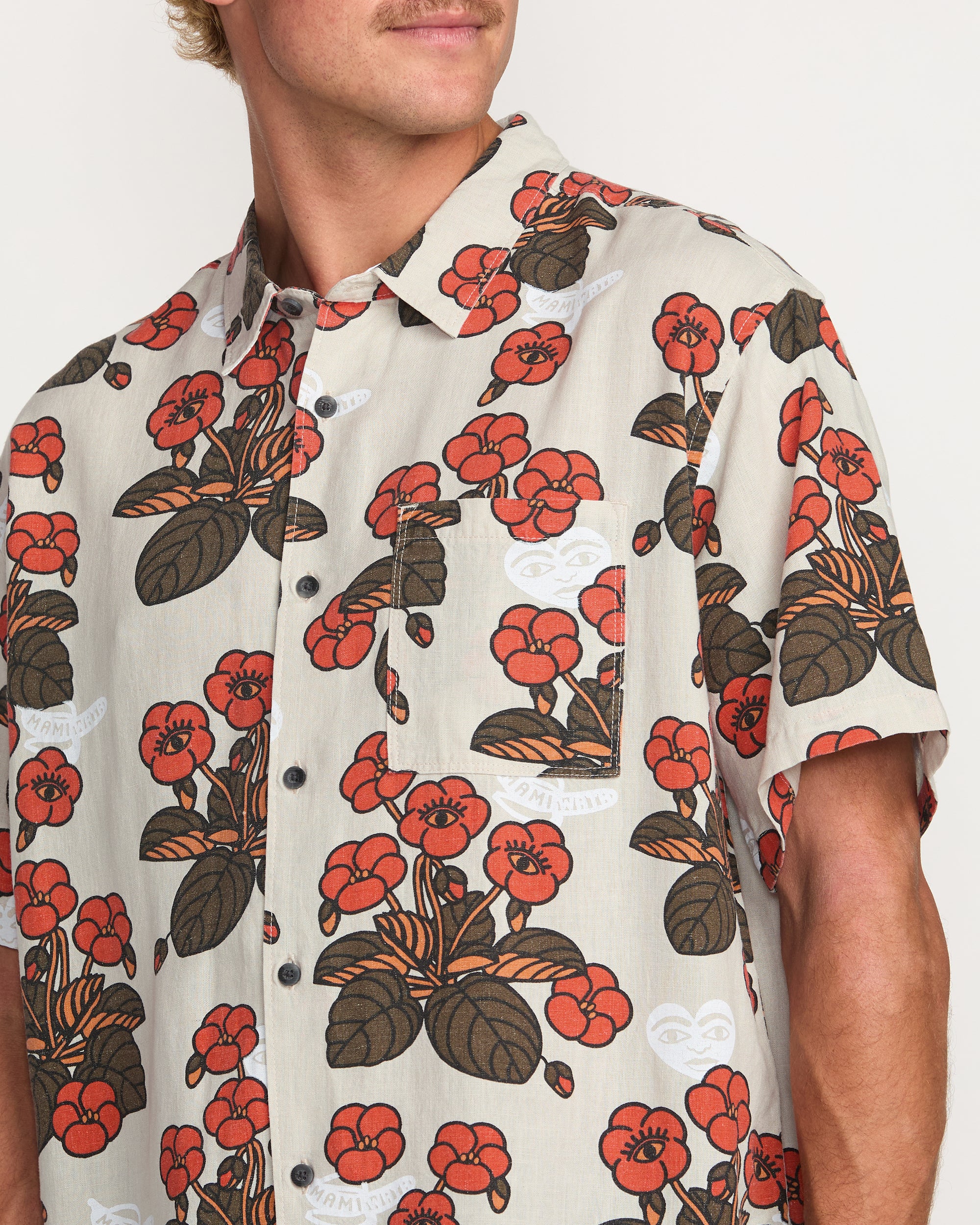 Billabong x Mami Wata Icons Short Sleeve Shirt - Stone - Image 9
