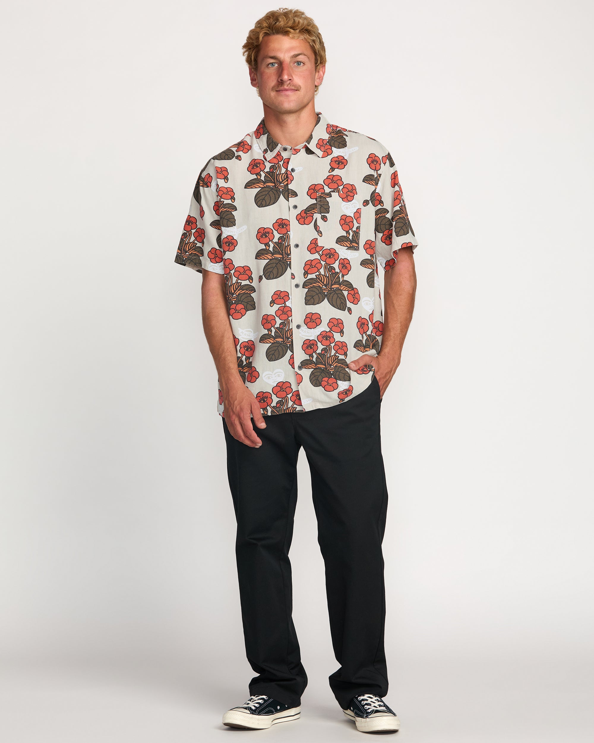 Billabong x Mami Wata Icons Short Sleeve Shirt - Stone - Image 7