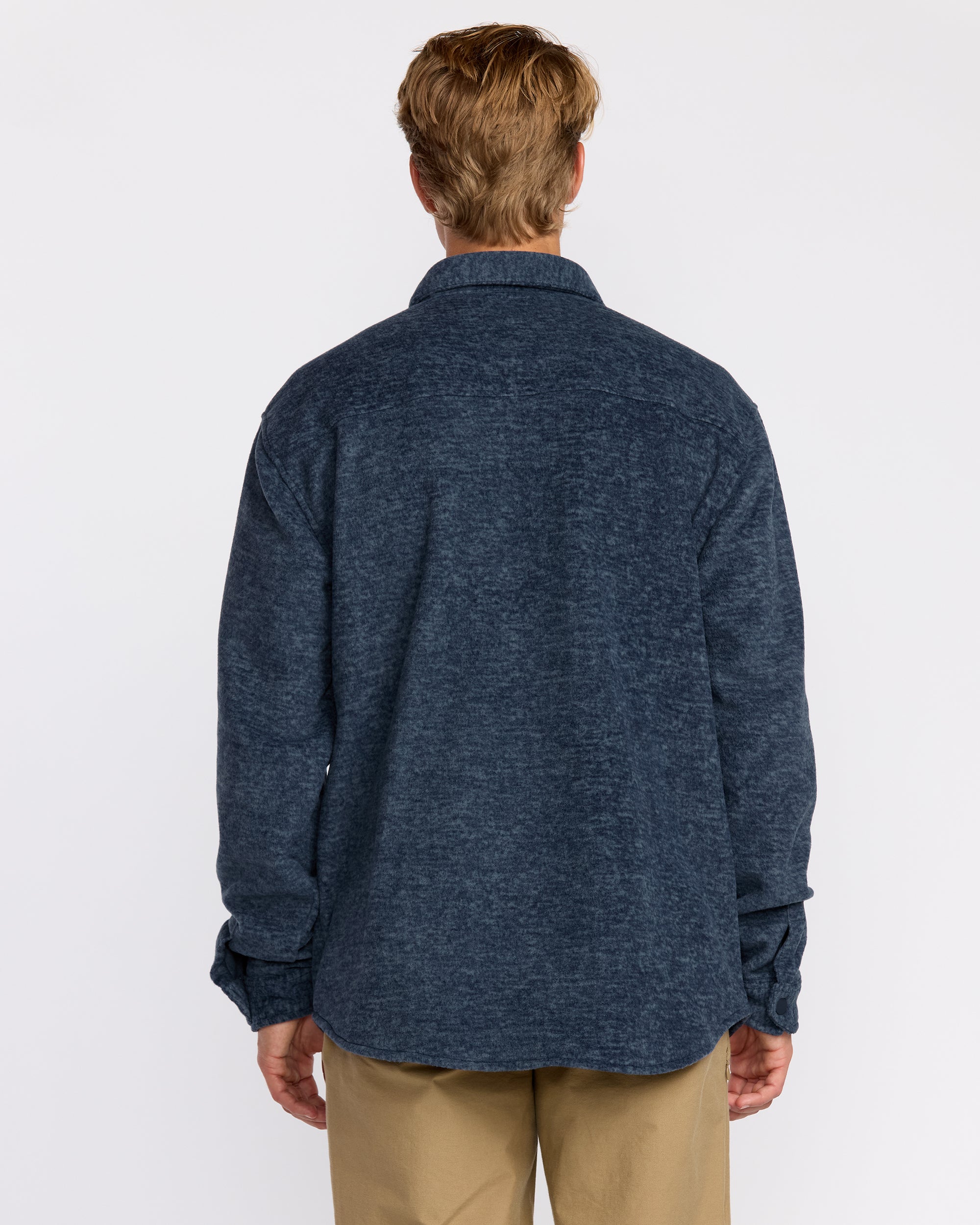 Furnace Long Sleeve Flannel Shirt - Navy - Image 5