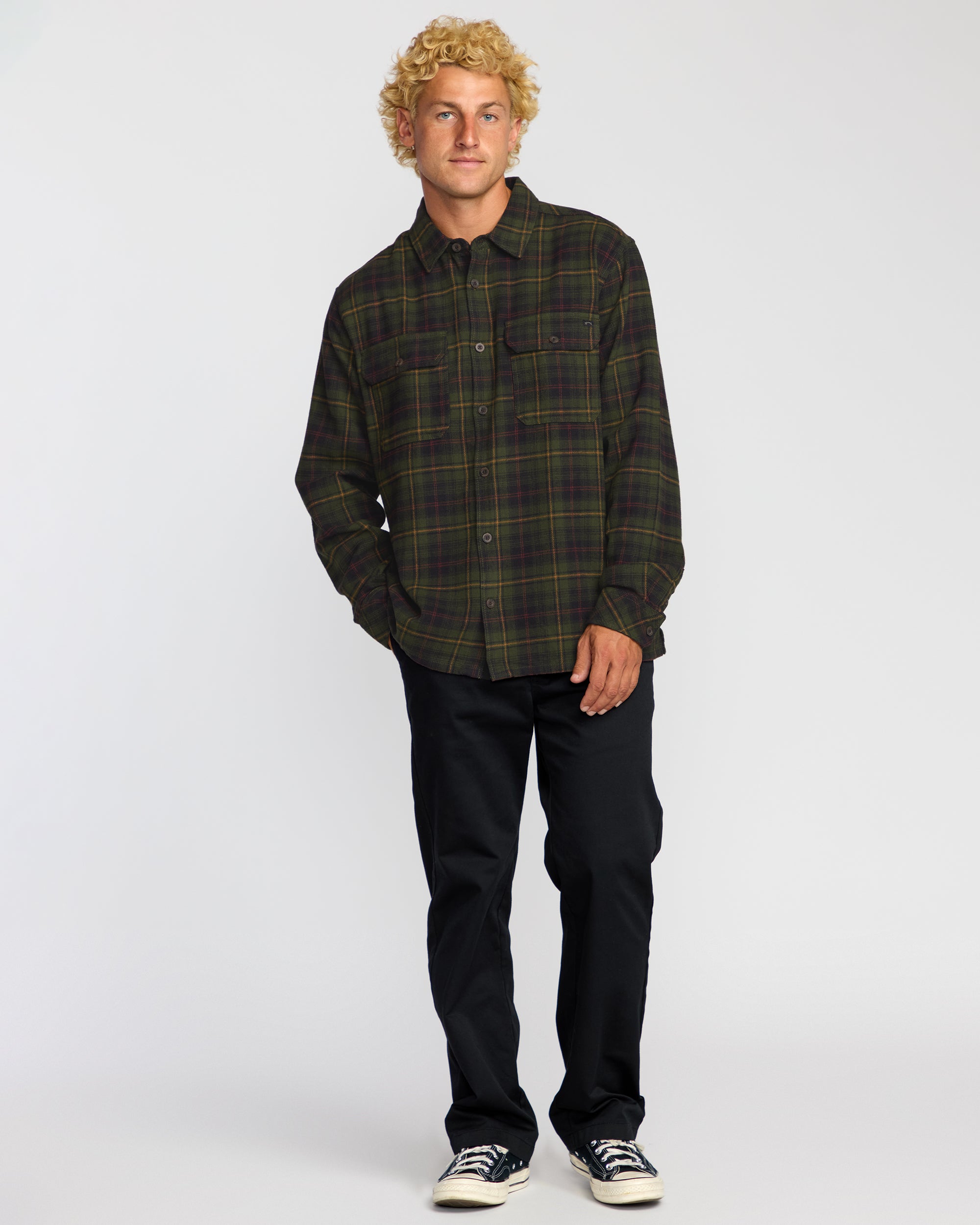 Offshore Flannel Shirt - Black - Image 3