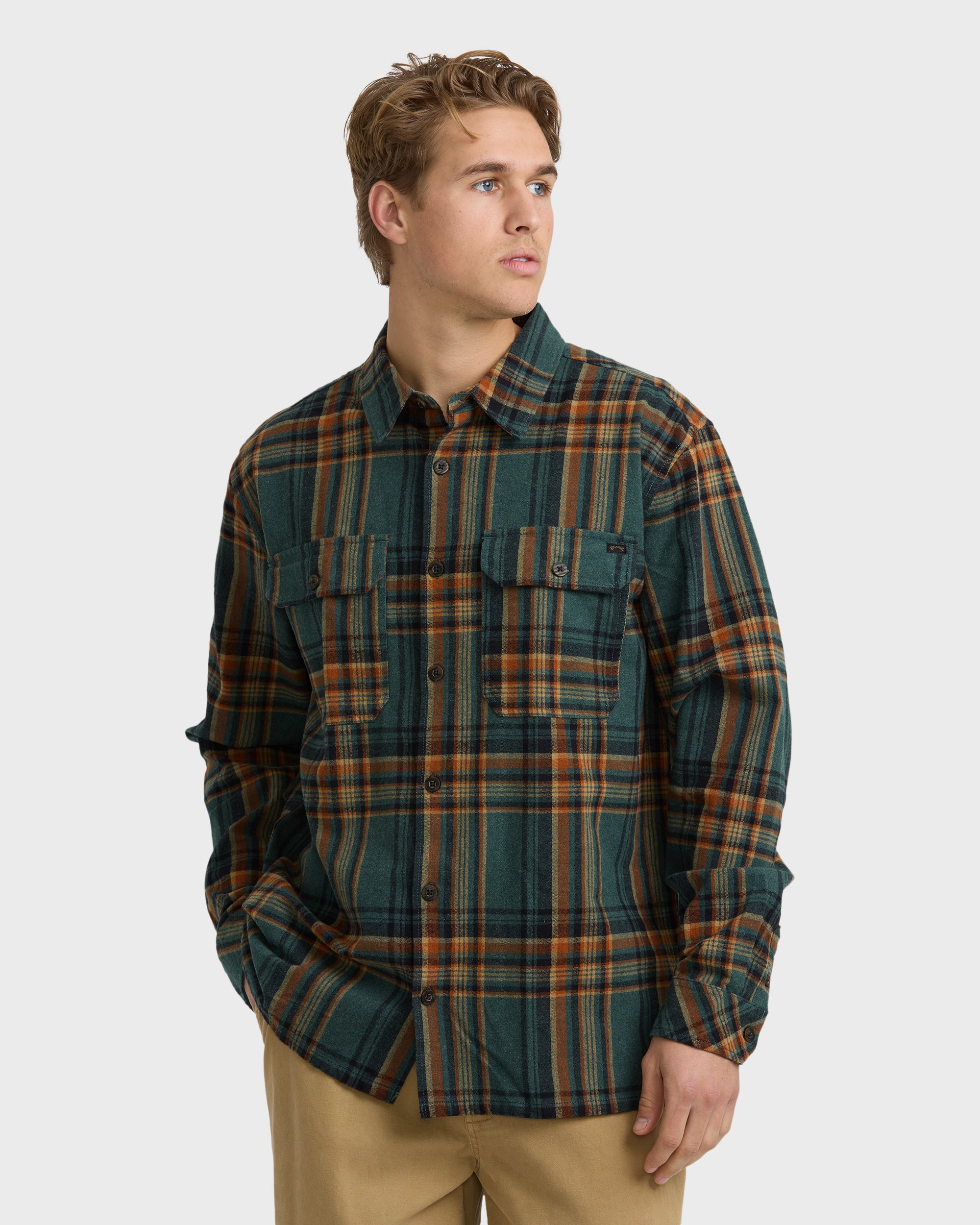 Offshore Flannel Shirt - Forest - Image 2