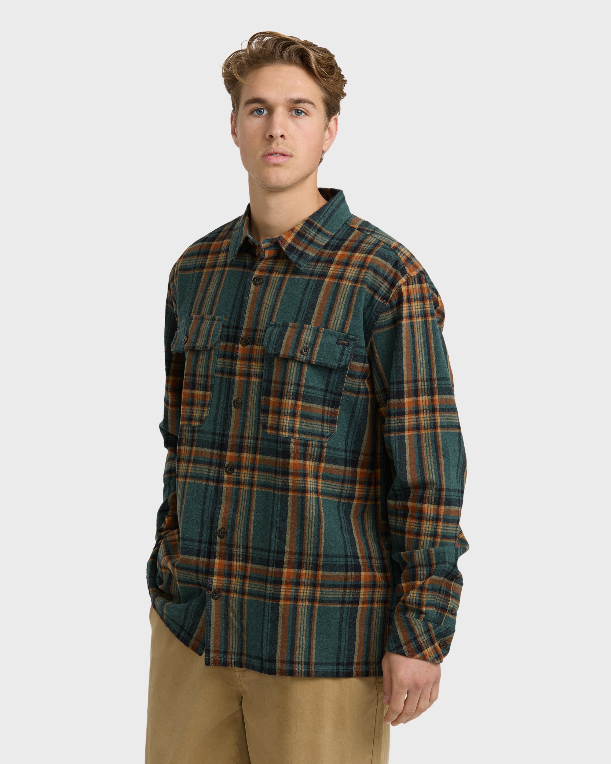 Offshore Flannel Shirt - Forest - Image 3