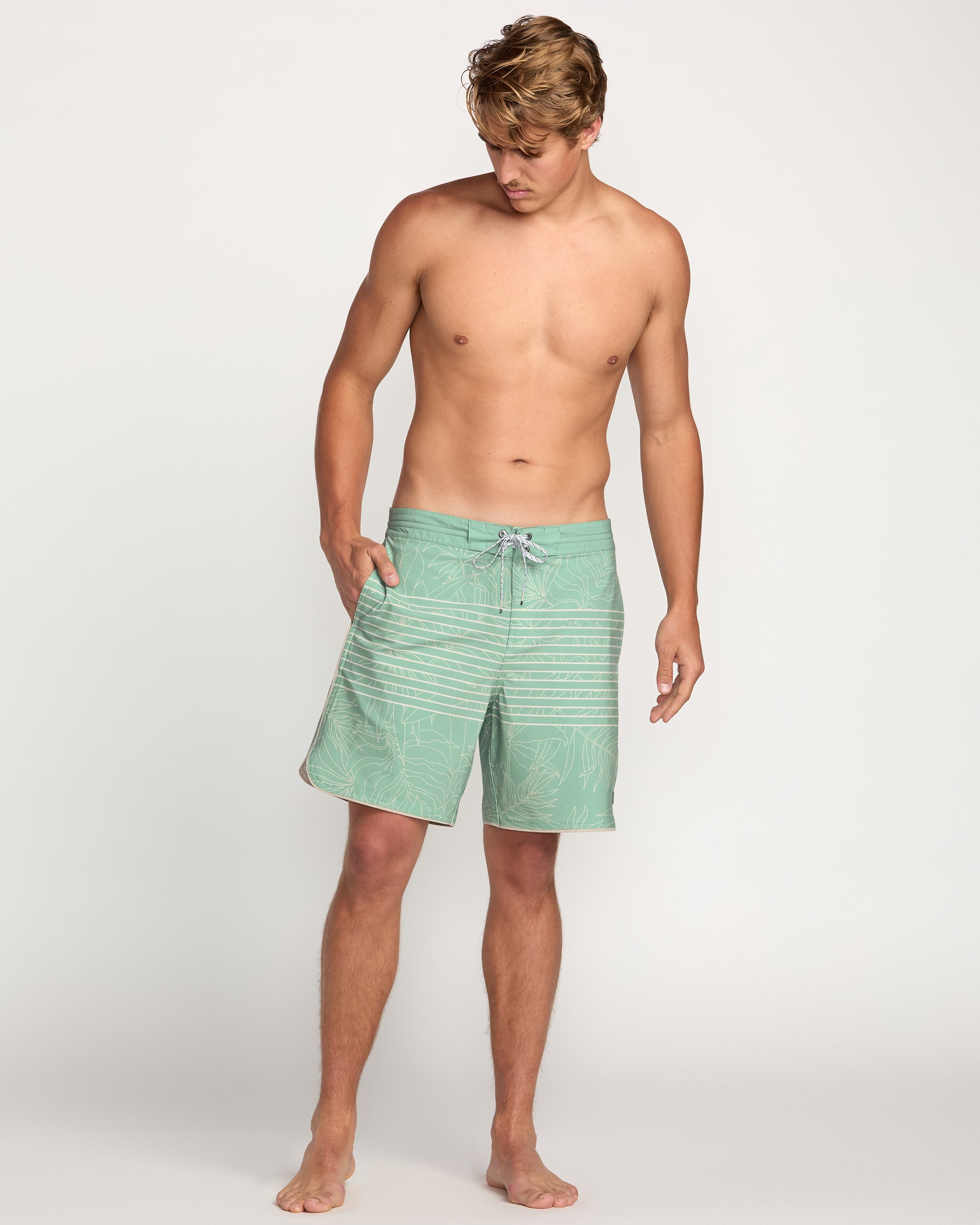 73 Lo Tide 18 Boardshorts - Mist Green - Image 6