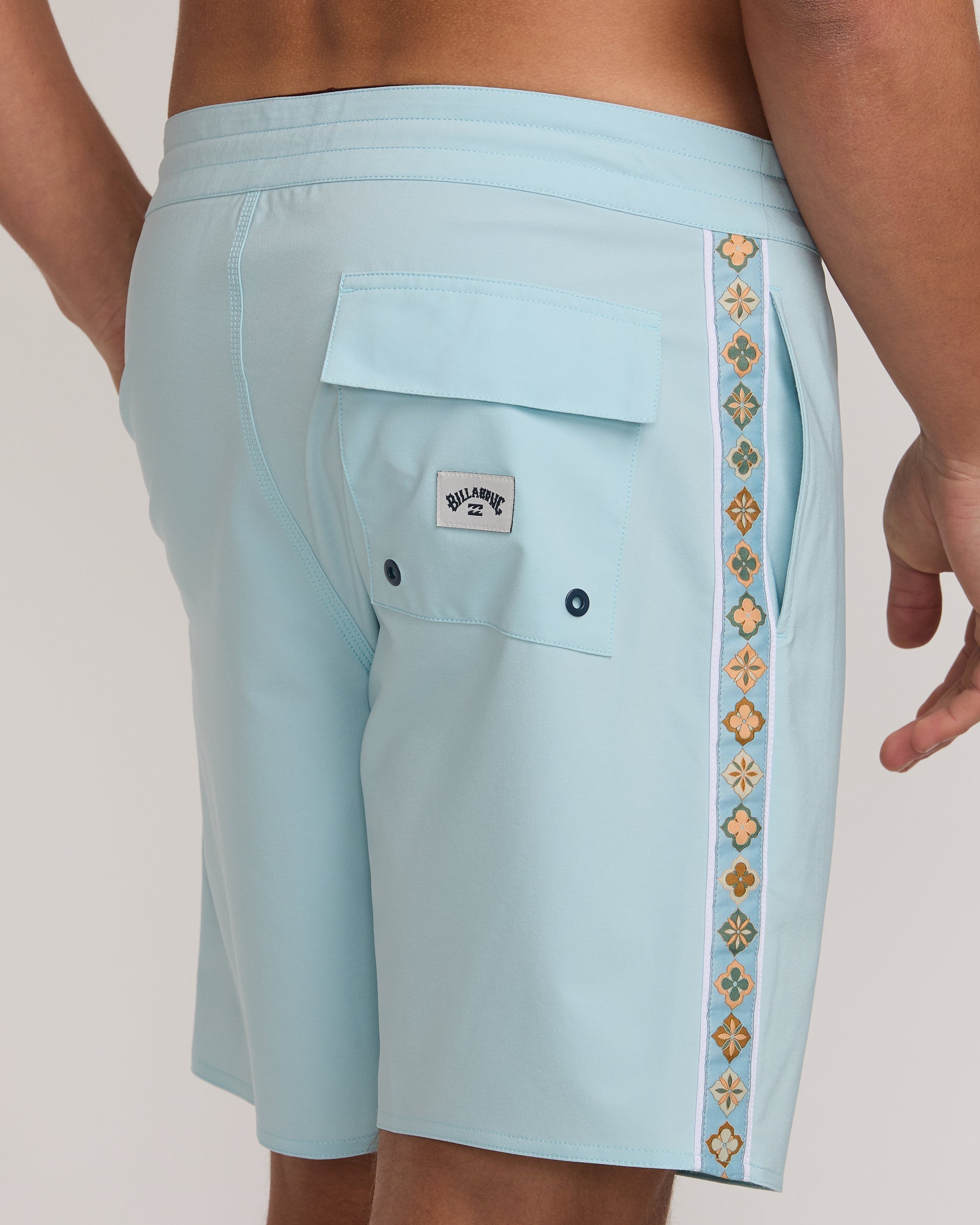 Wategos Lo Tide 19 Boardshorts - Dusty Blue - Image 9