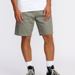 Larry Laybacks 19 Twill Shorts - Green Ash