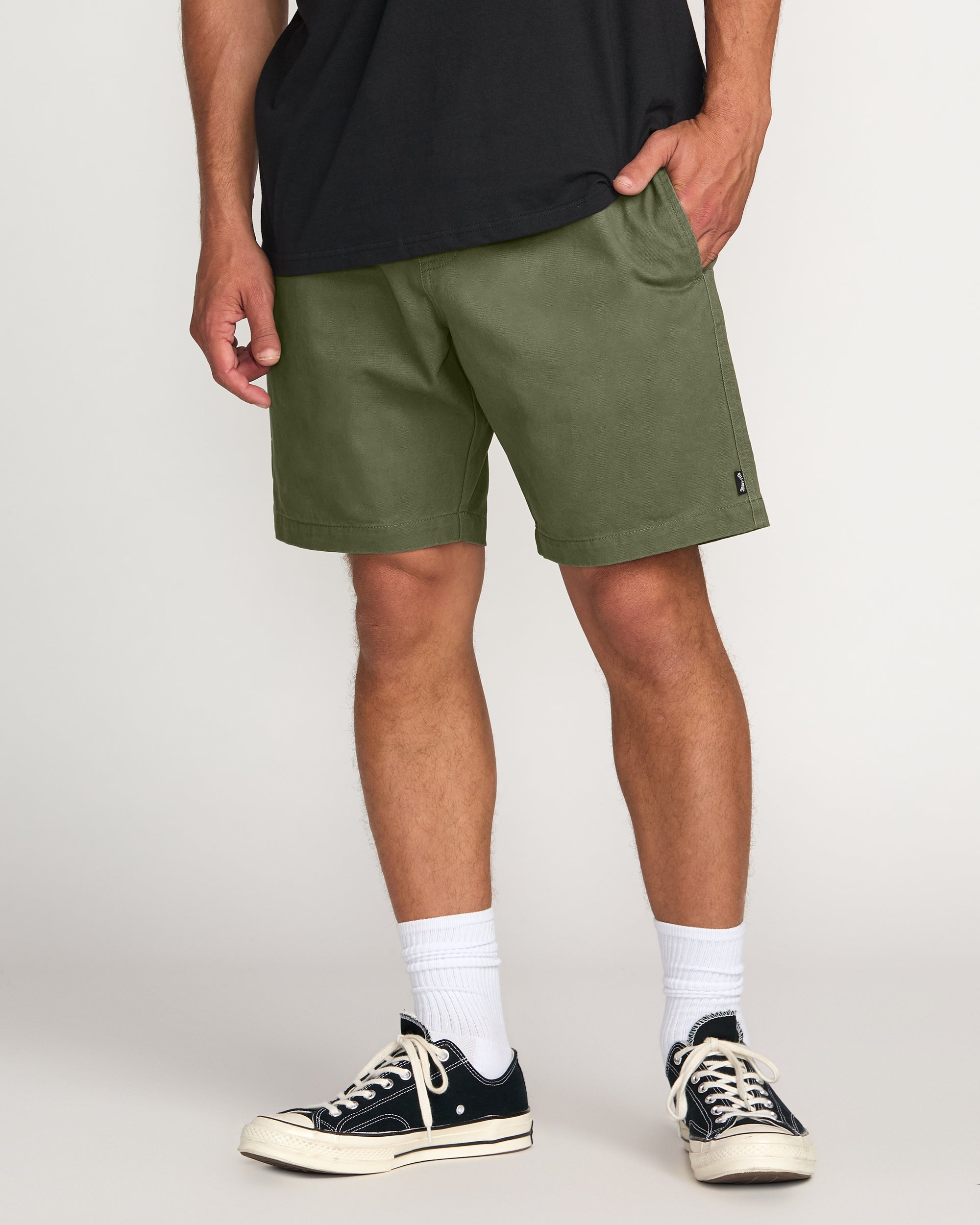 Larry Laybacks 19 Twill Shorts - Olive - Image 2