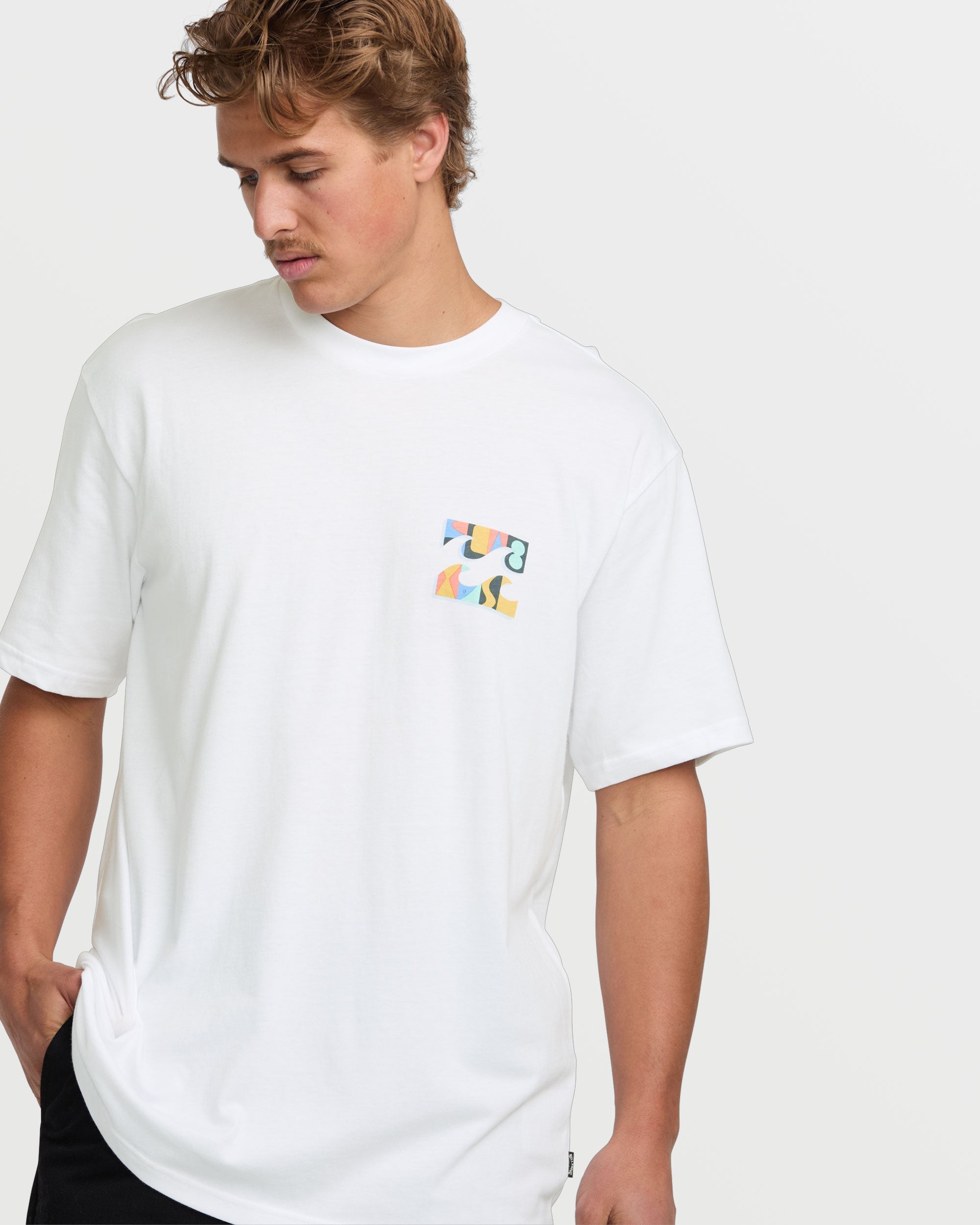 Crayon Wave Premium Tee - White - Image 4