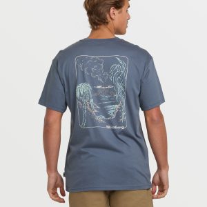 Trouble In Paradise Premium Tee - Slate Blue