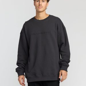 Iconic Emboss Crewneck Sweatshirt - Black
