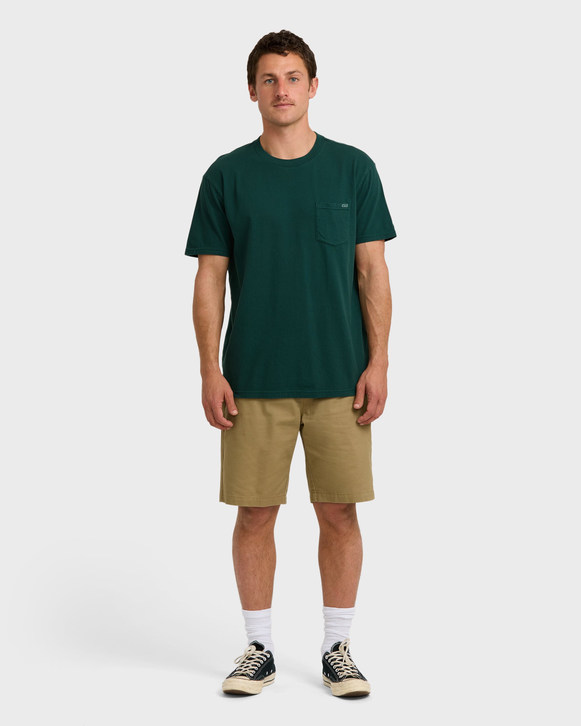 Essential Premium Wave Wash T-Shirt - Forest - Image 4