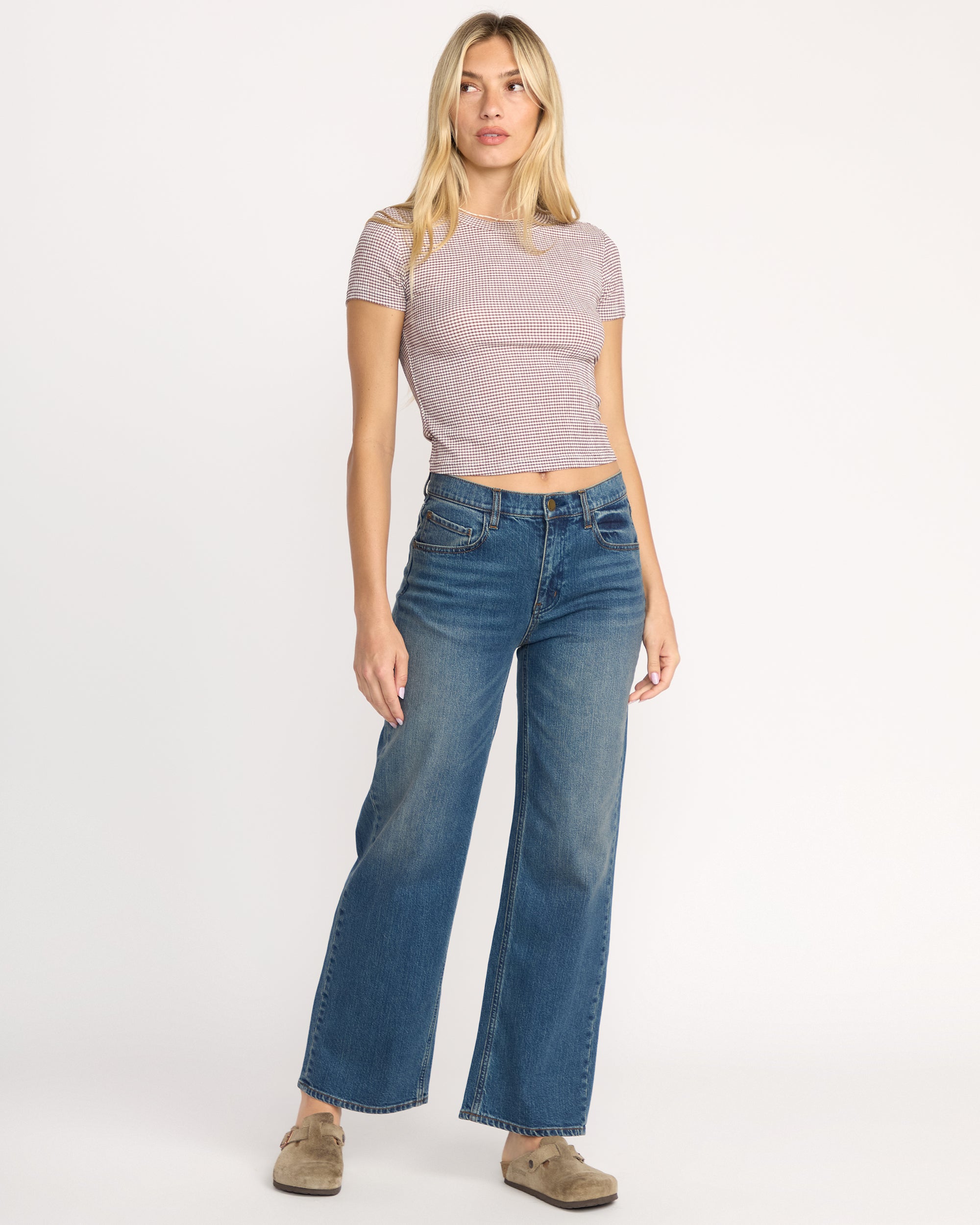 Checked Out Knit T-Shirt - Espresso - Image 3