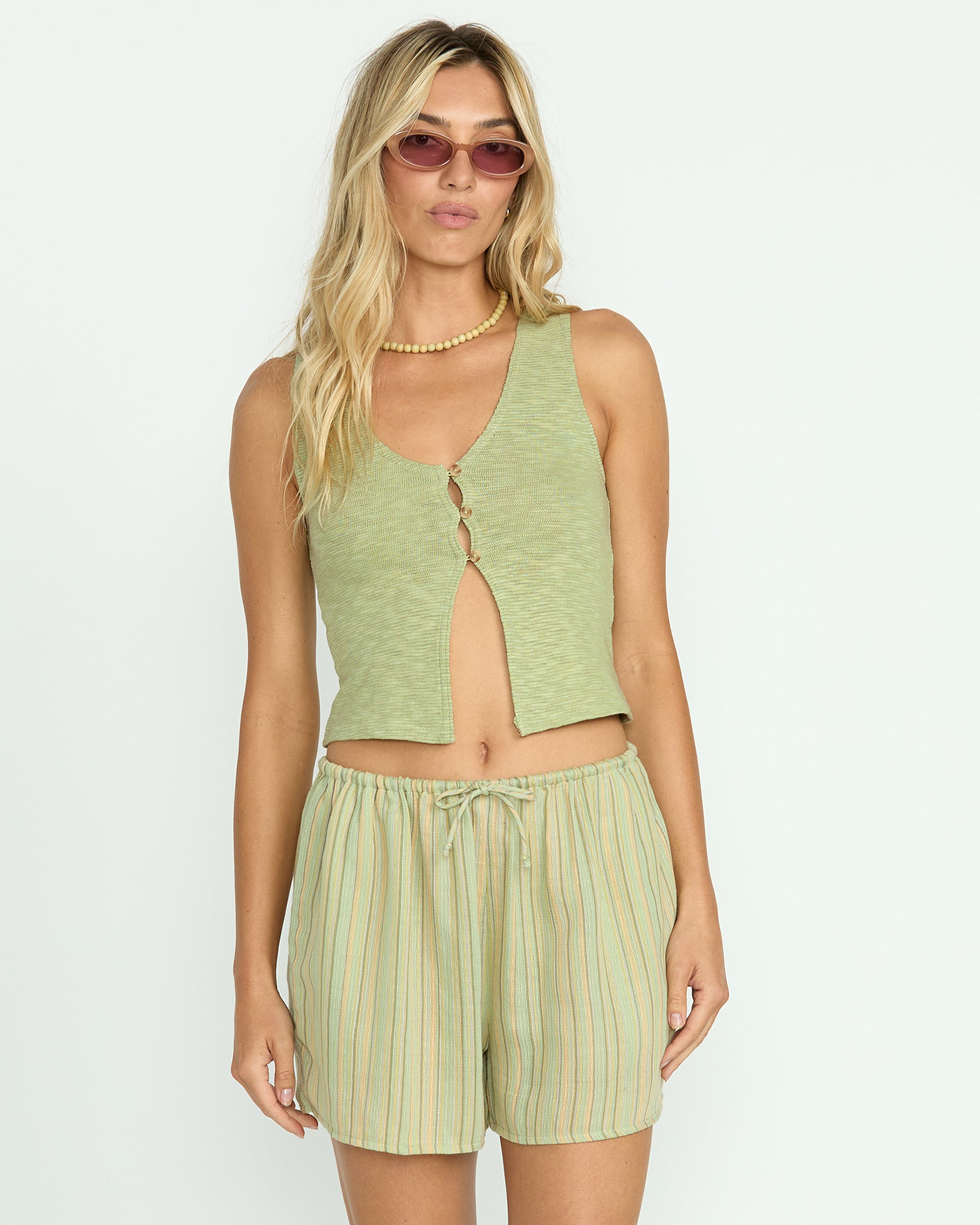 Bren Knit Vest - Pistachio