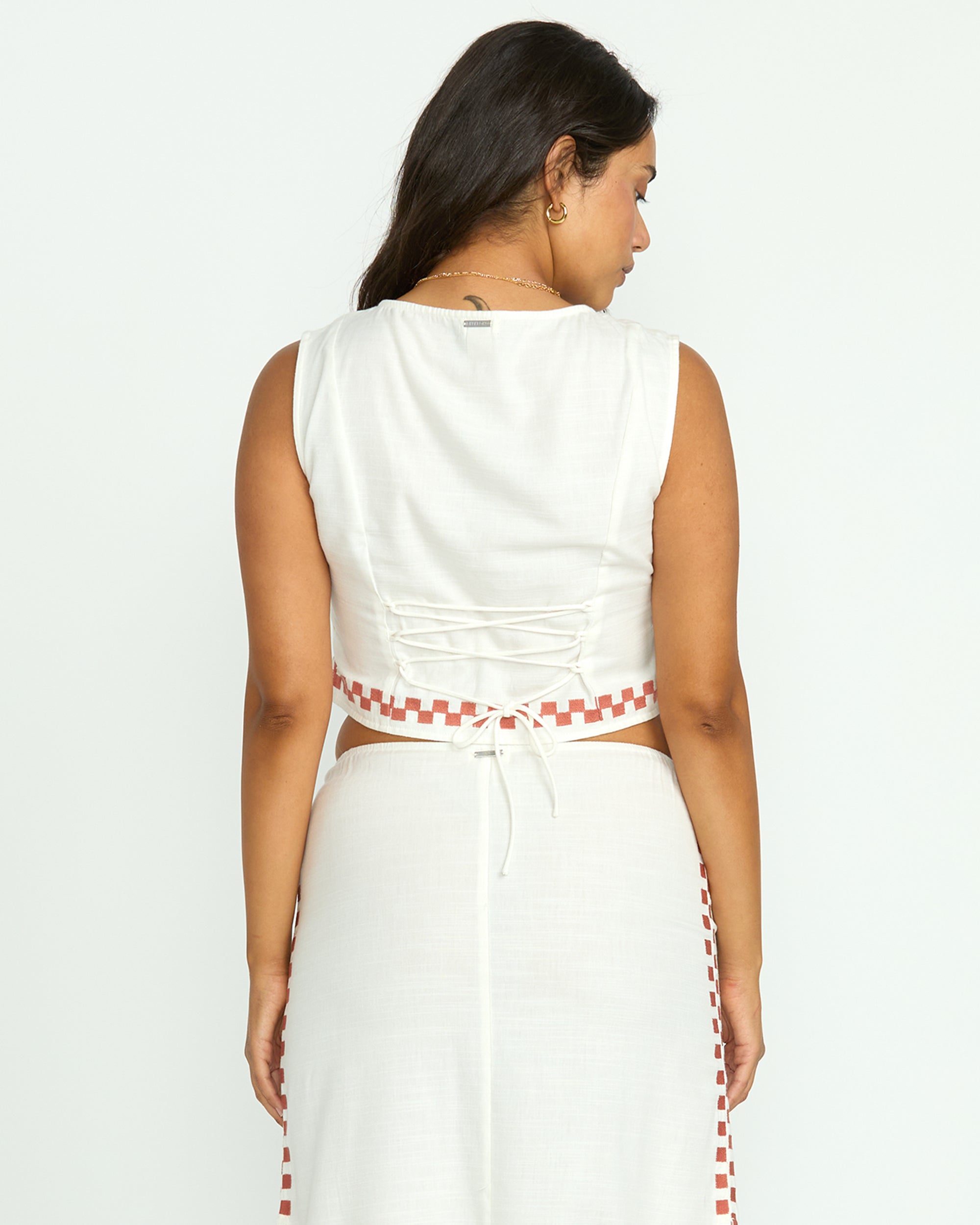 Secret Cove Woven Top - Salt Crystal - Image 8