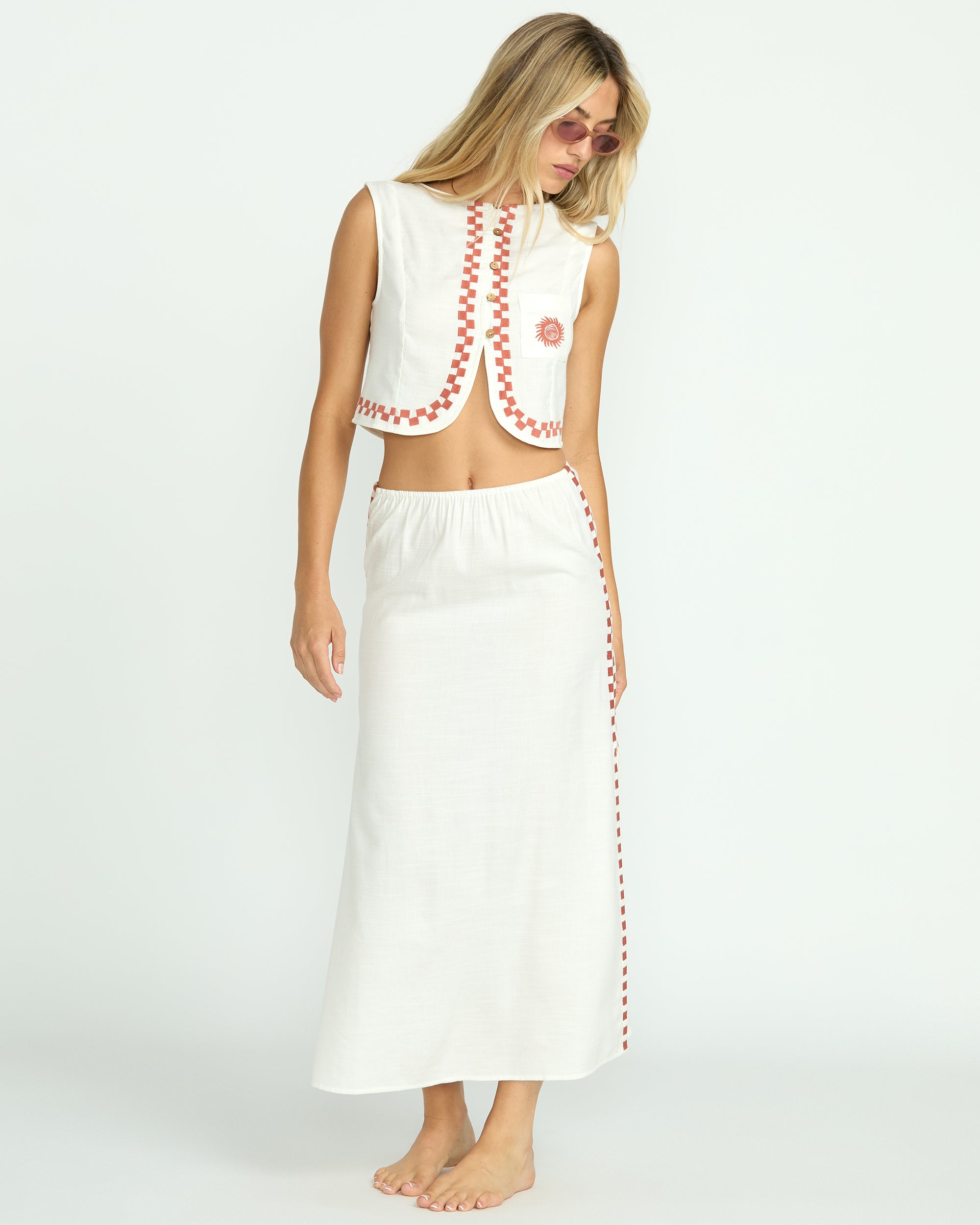 Secret Cove Woven Top - Salt Crystal - Image 4