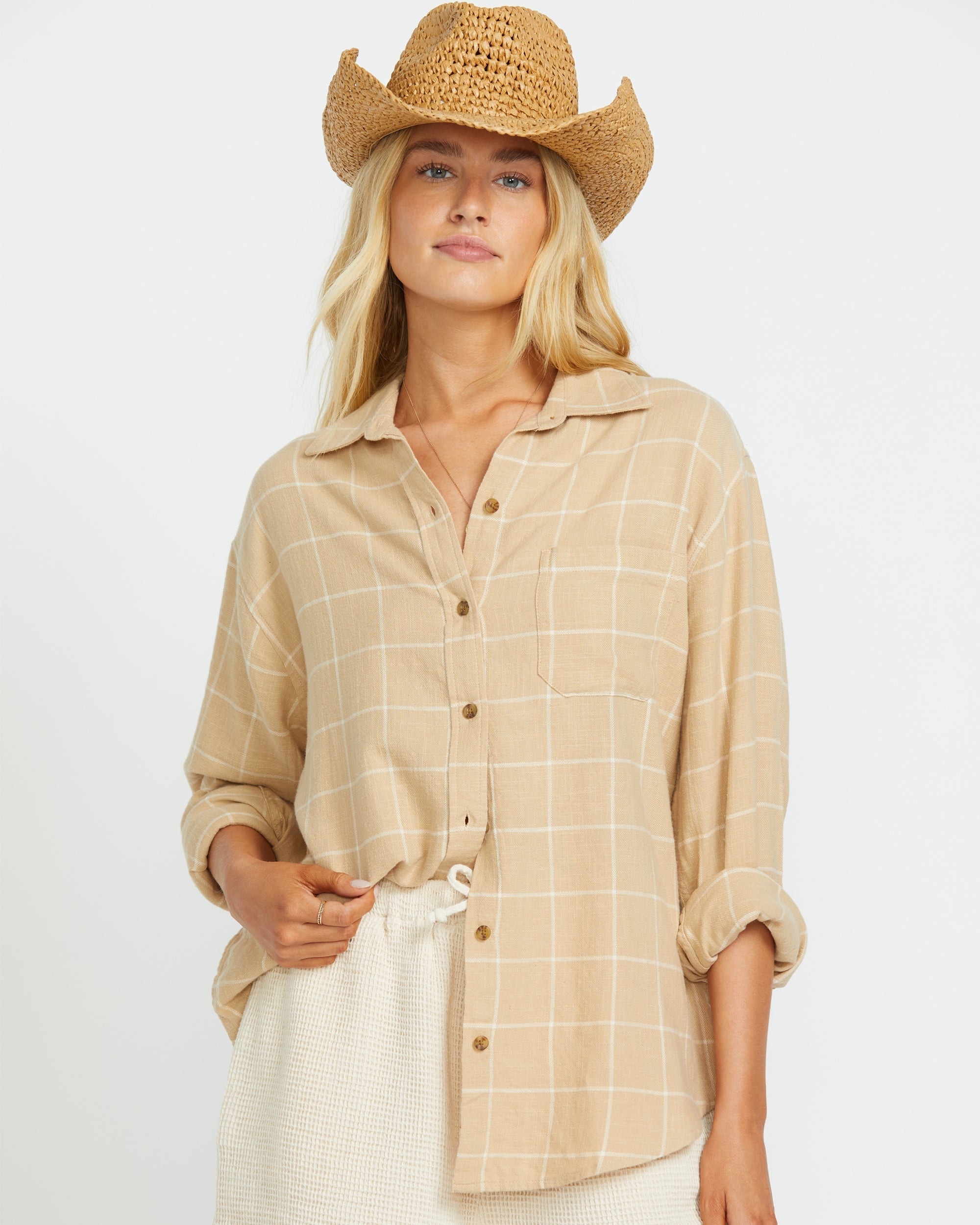 Layer Up Long Sleeve Shirt - Khaki - Image 5