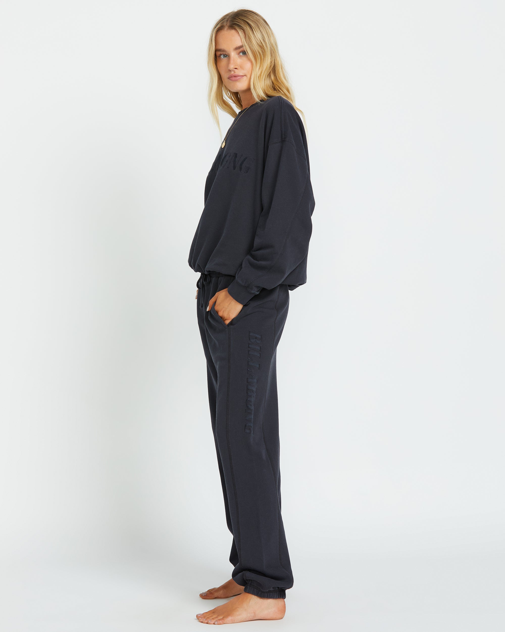 So Typical Elastic Waist Pants - Black Pebble - Image 3