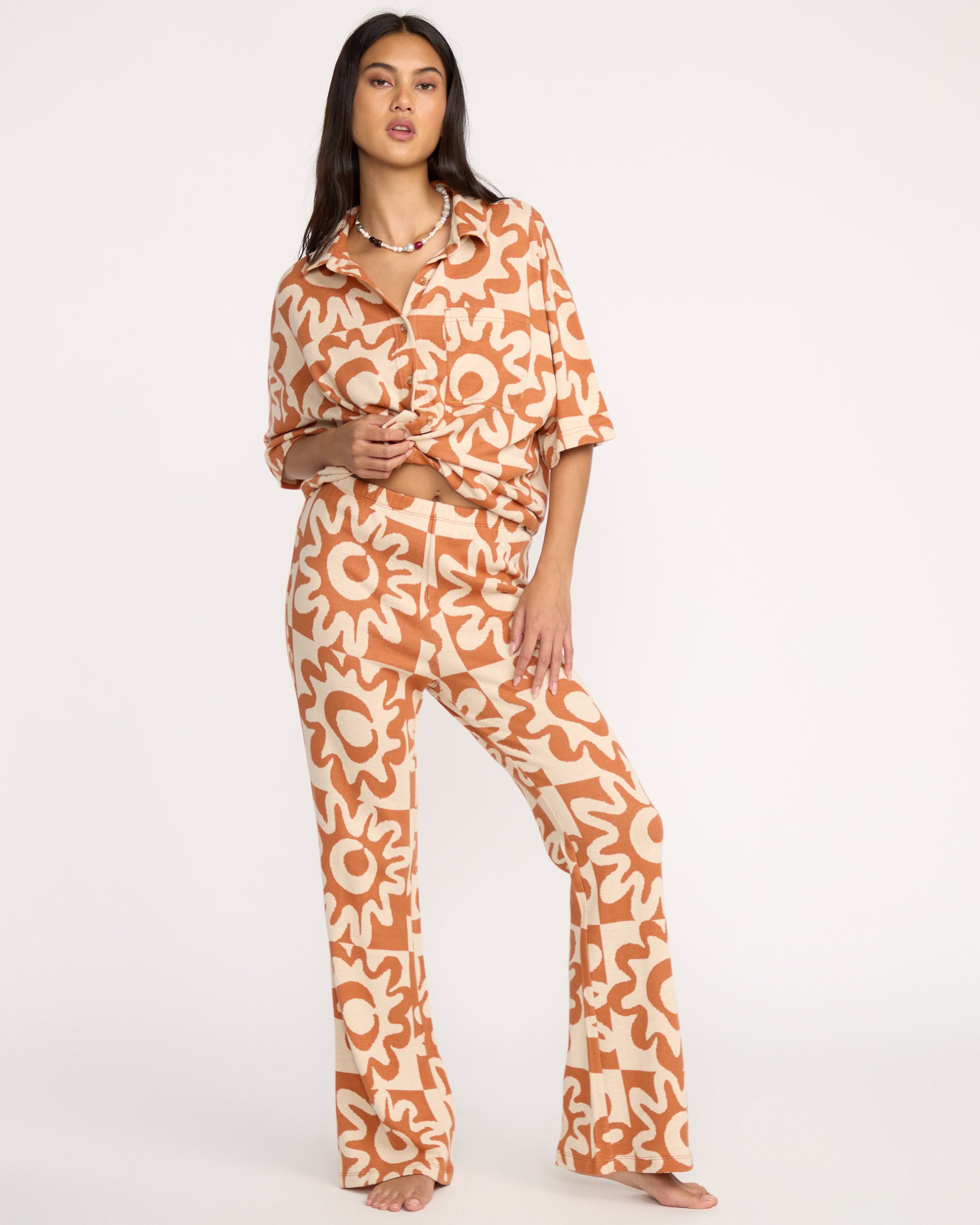 Lost Waves Knit Pants - Sunburnt - Image 5
