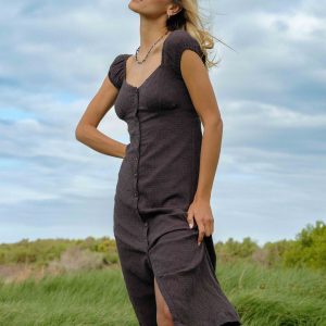 Distant Tides Dress - Black Sands
