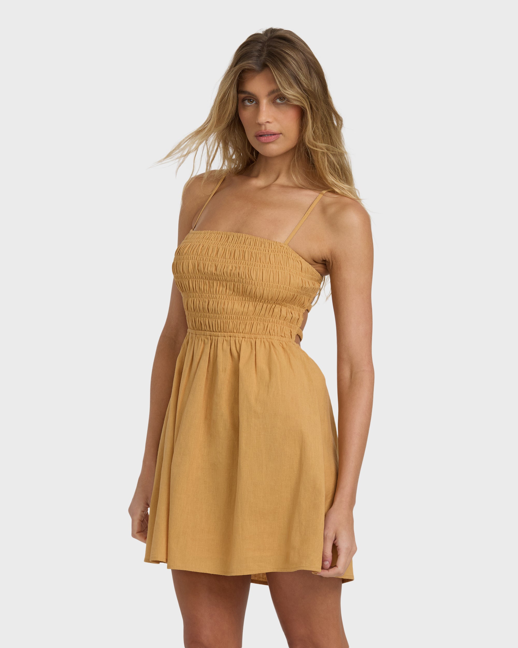 Suns Out Mini Dress - Dijon - Image 6