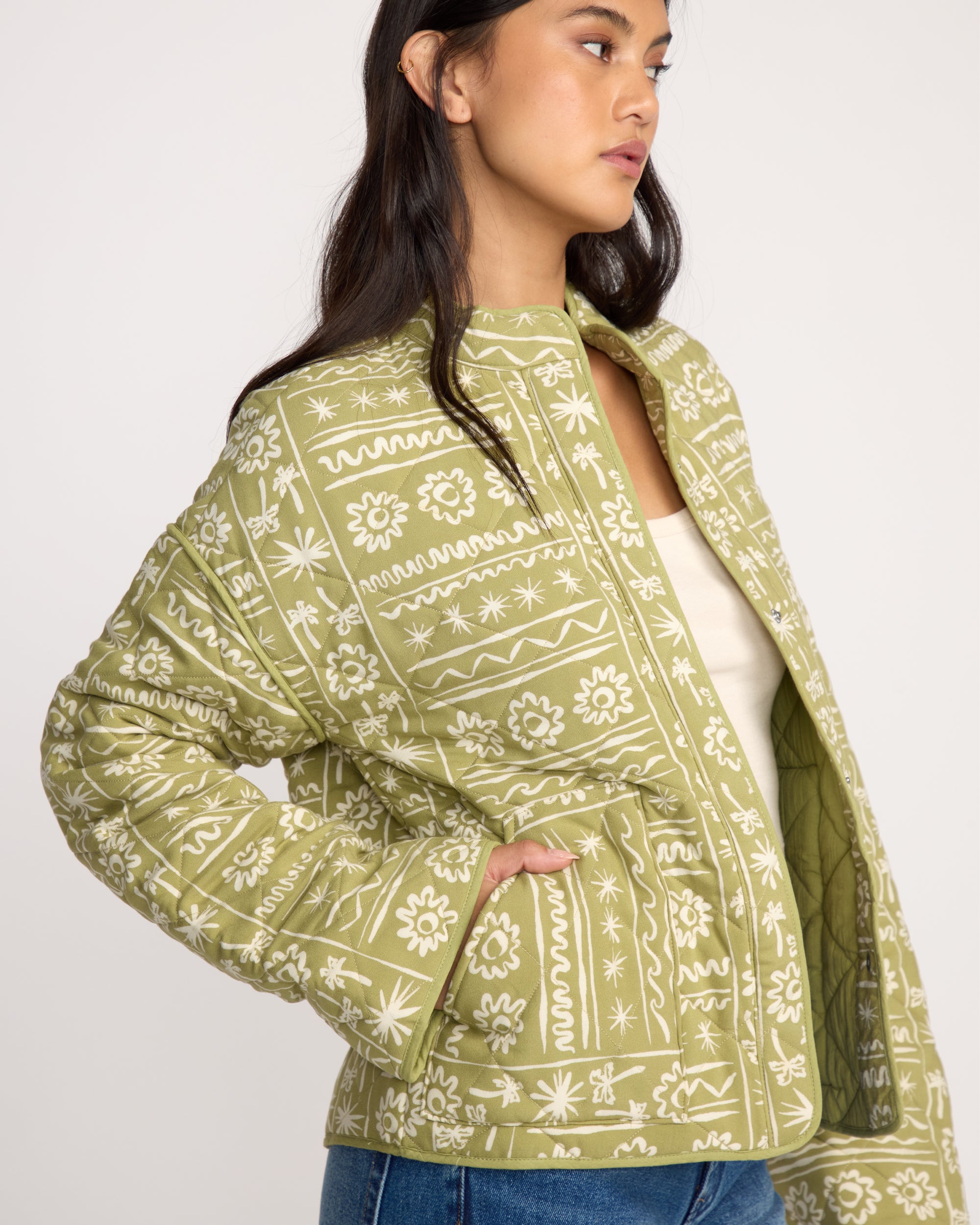 Folk Story Jacket - Green Tea - Image 6