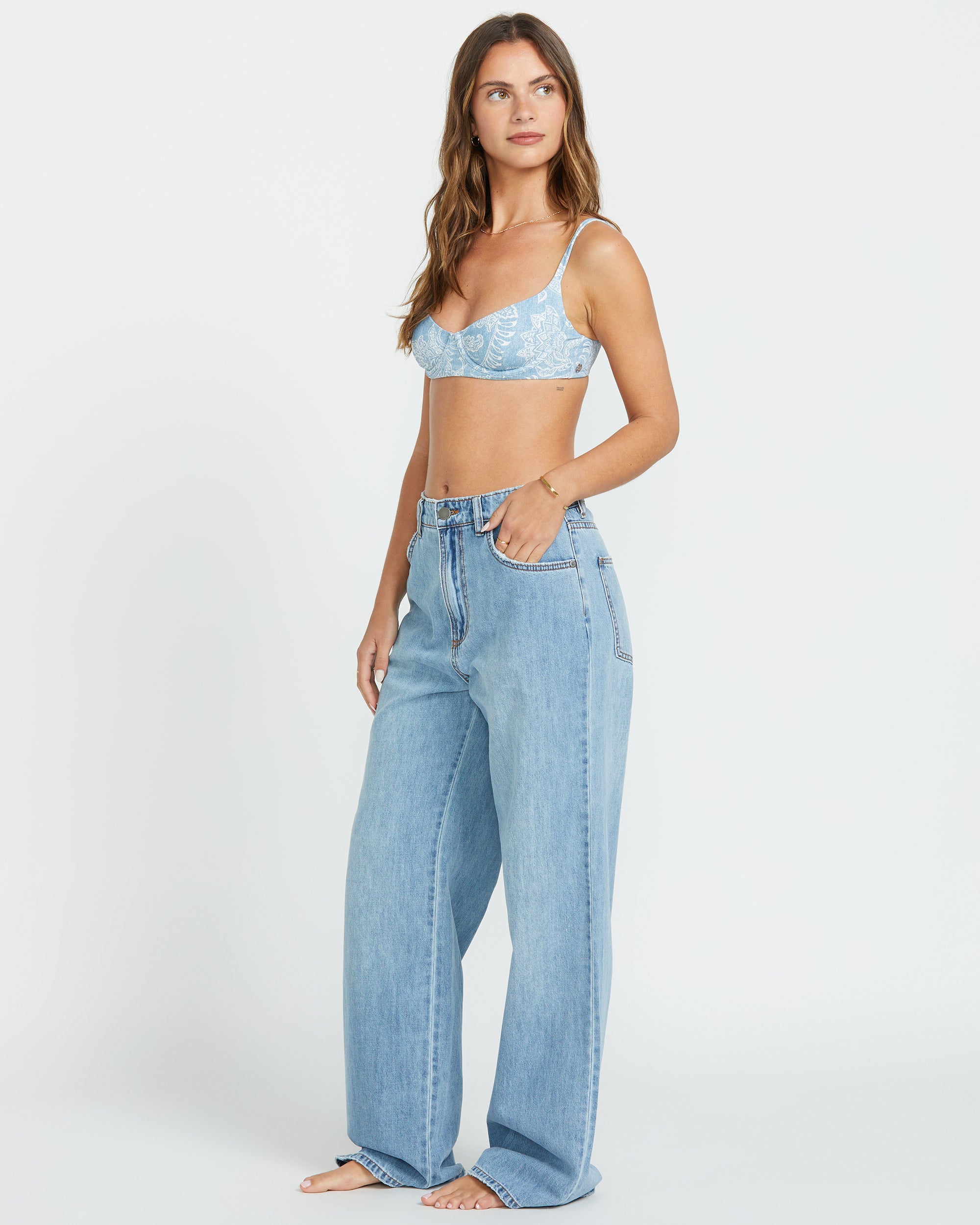 Washed By The Sun Denim Pants - Cali Blue - Image 4