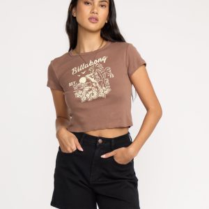 Tropic Happenings Short Sleeve T-Shirt - Espresso