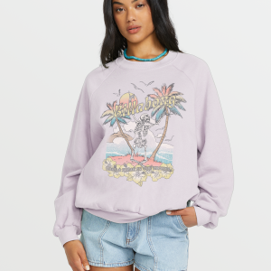 The Waves Crew Sweatshirt - Amethyst Smoke