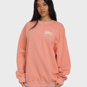 Ride In Crewneck Sweatshirt - Peach Out