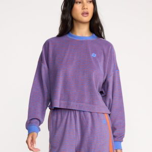 Waves For Days Terry Crewneck Sweatshirt - Iris