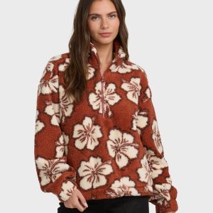 All The Time Sherpa Half Zip Sweatshirt - Sedona