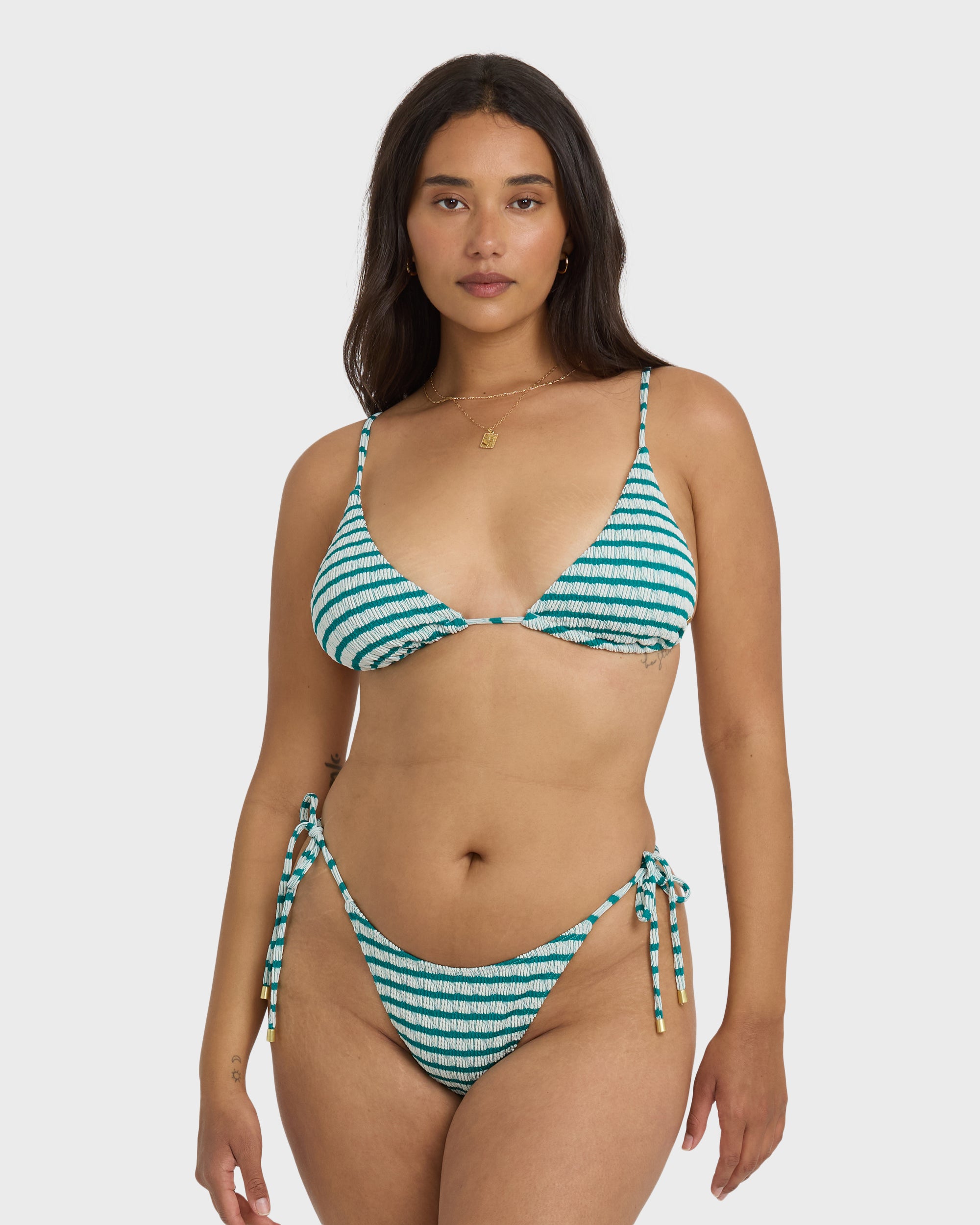 Wavey Daze Slide Tall Triangle Bikini Top - Deep Sea - Image 6
