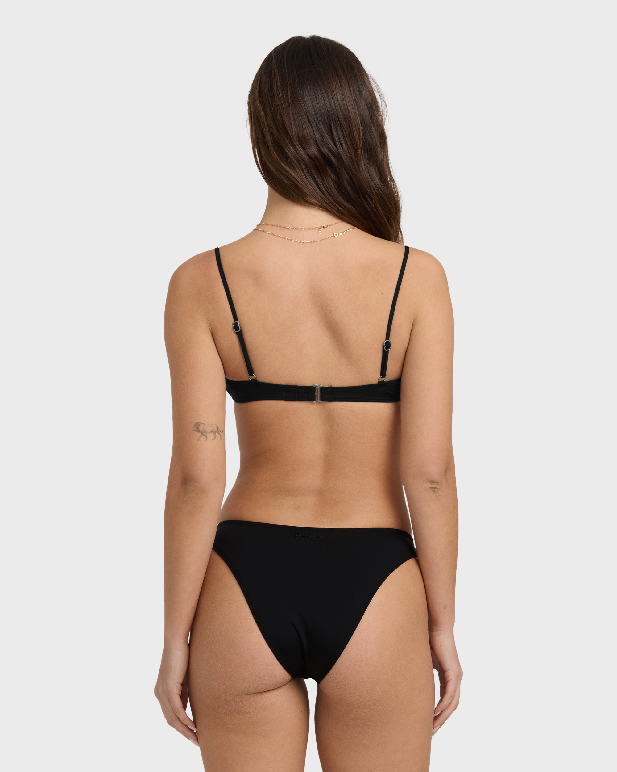 Sol Searcher Jaclyn Crop Bikini Top - Black Pebble - Image 2