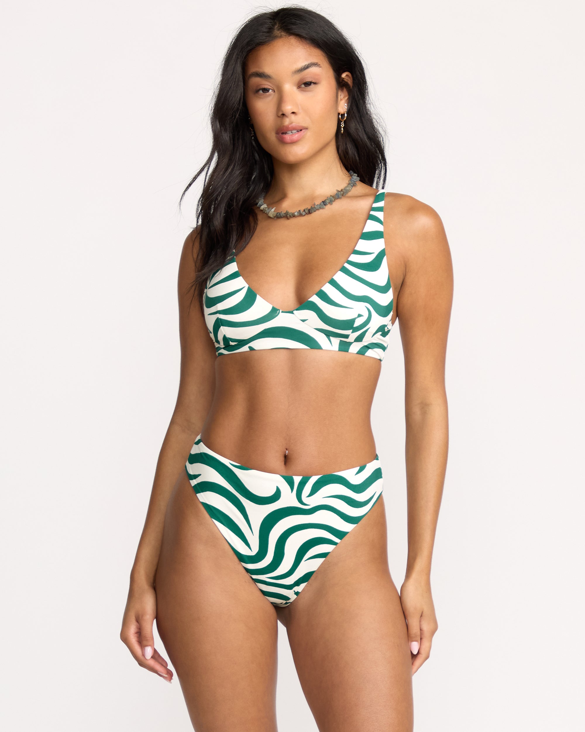 All The Waves Hi Maya Bikini Bottom - Evergreen - Image 5