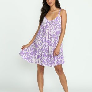 Beach Vibes Print Cover-Up - Paradise Purple